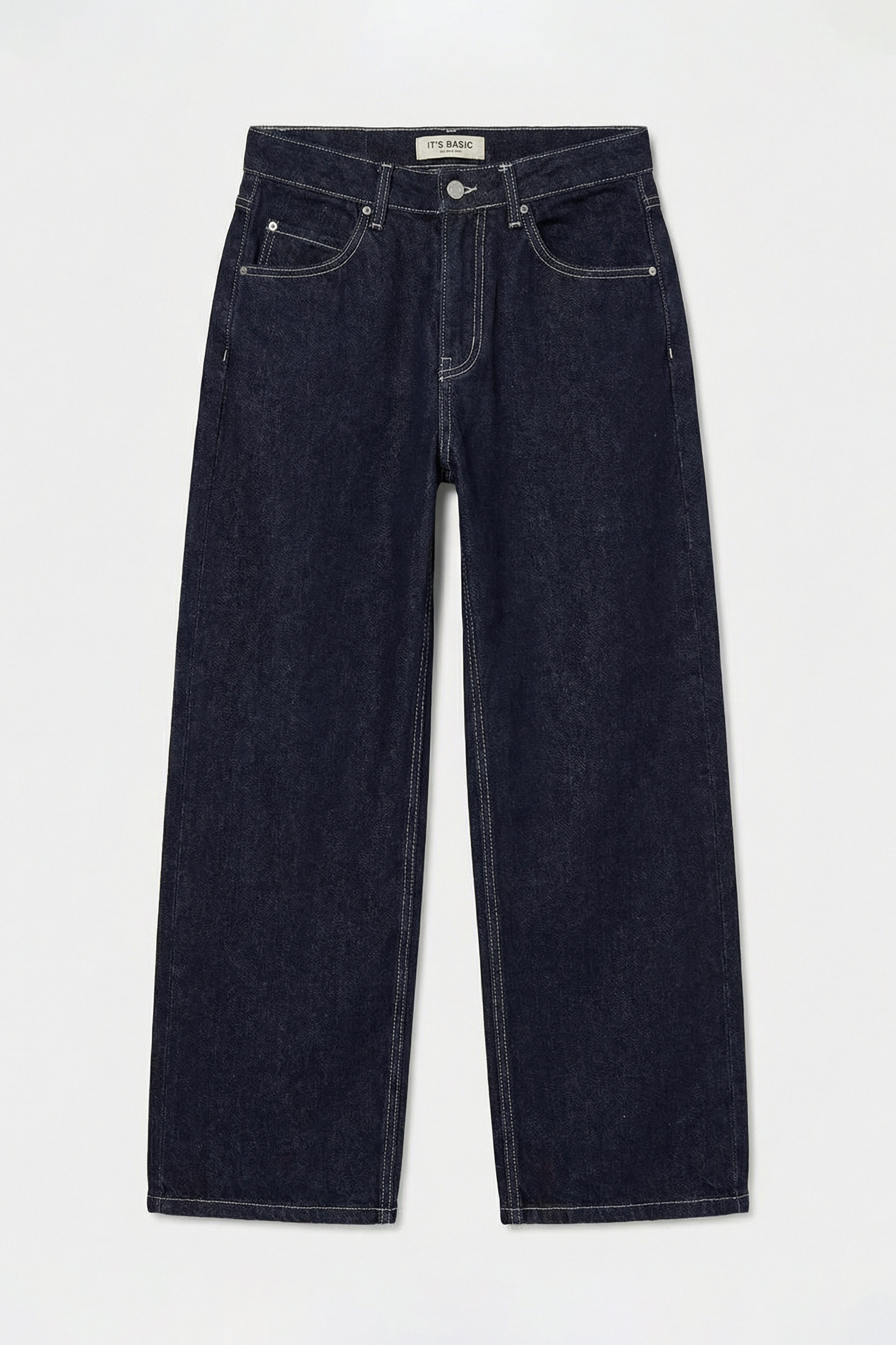It's Basic Kadın İndigo Selvedge 7s6-50 Baggy Low Rise Fit Tokyo %100 Pamuk Denim Jean görsel 4