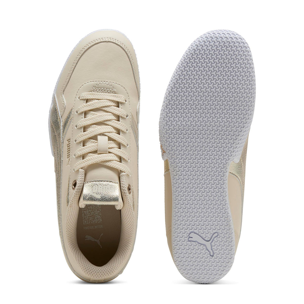 Puma Bella Donna Metallic Whisper Kadın Bej Spor Ayakkabı görsel 4