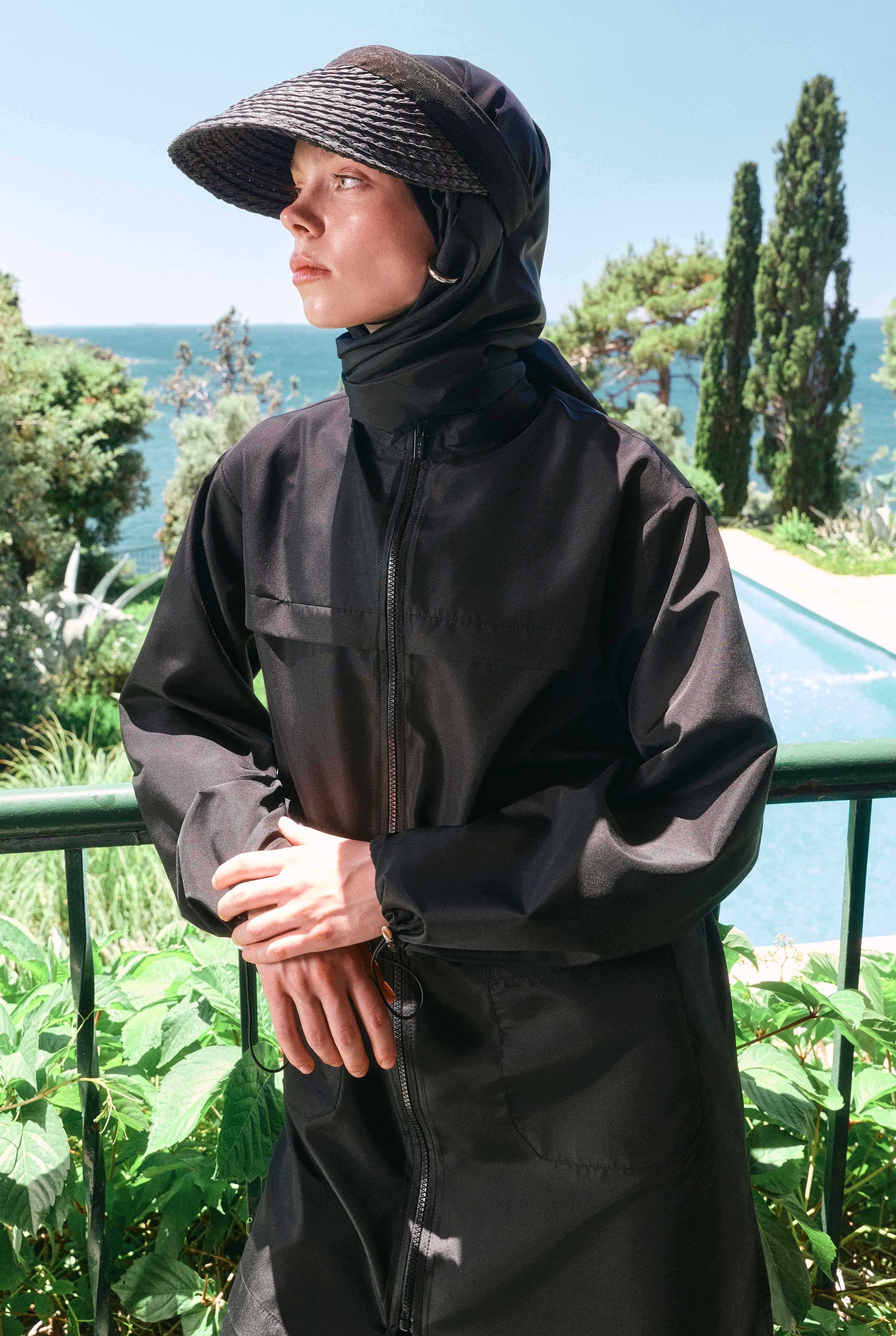 HE-QA Aller Detaylı Yüzme Takımı Siyah görsel 4