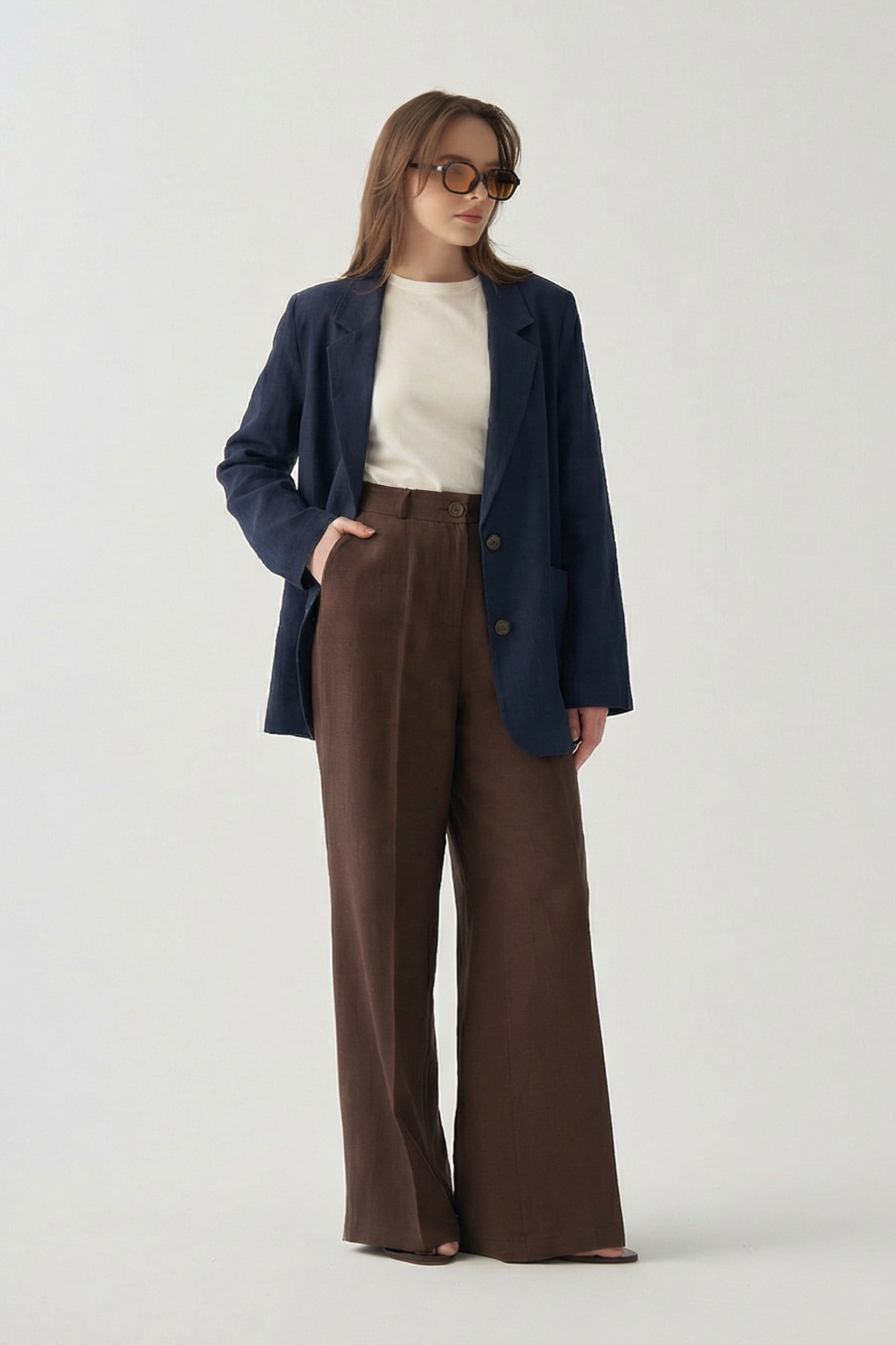 ALLDAY Lacivert-Keten Blazer Ceket