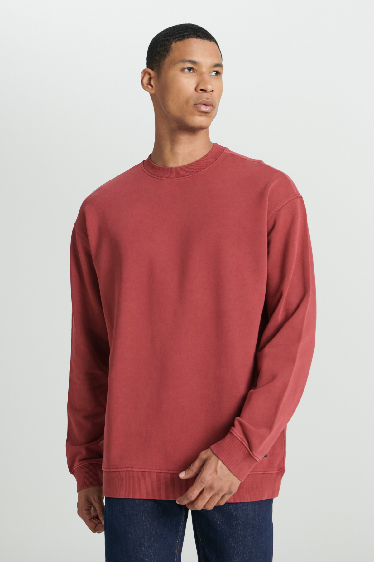 Lee Loose Fit Bisiklet Yaka %100 Pamuk Gül Kurusu Sweatshirt