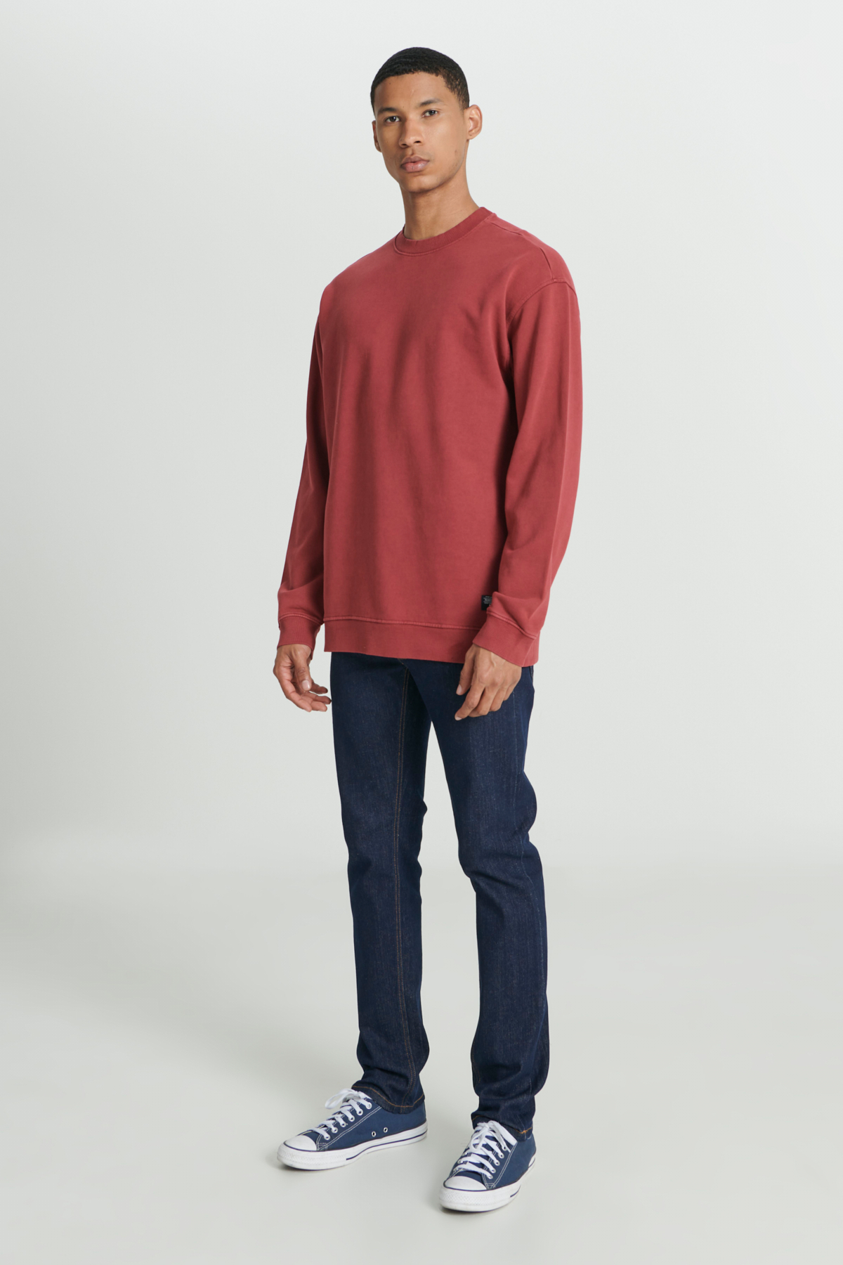 Lee Loose Fit Bisiklet Yaka %100 Pamuk Gül Kurusu Sweatshirt görsel 4