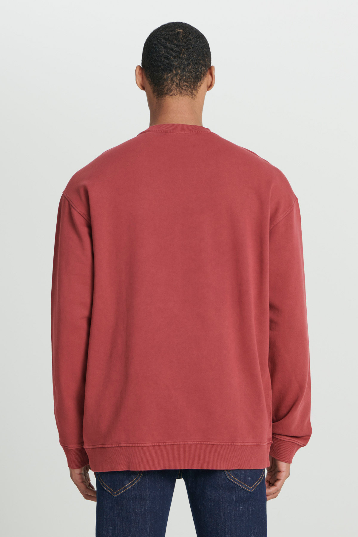 Lee Loose Fit Bisiklet Yaka %100 Pamuk Gül Kurusu Sweatshirt görsel 6