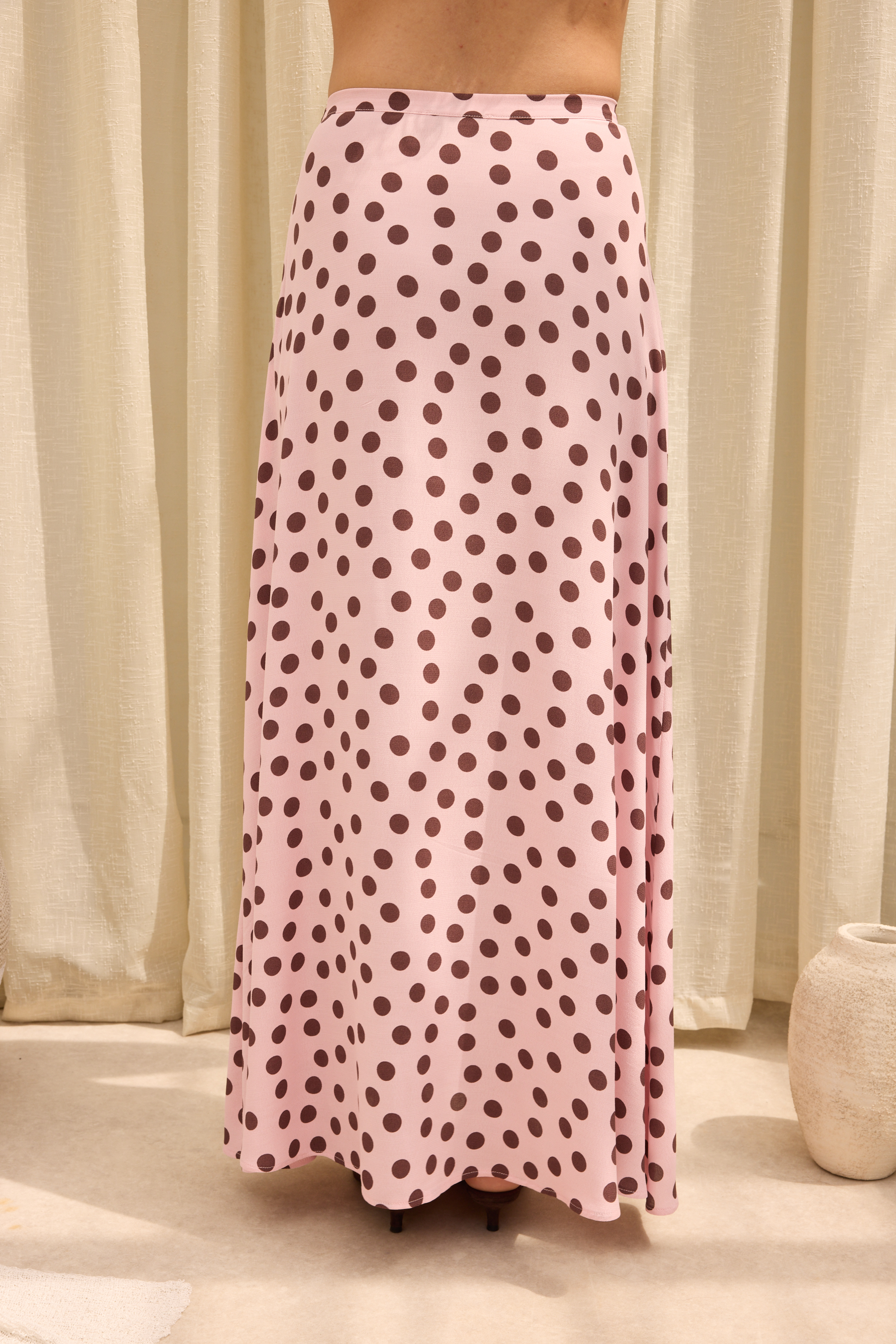 Mai Collection Manon Puantiyeli Pembe Crop Etek Takım görsel 5
