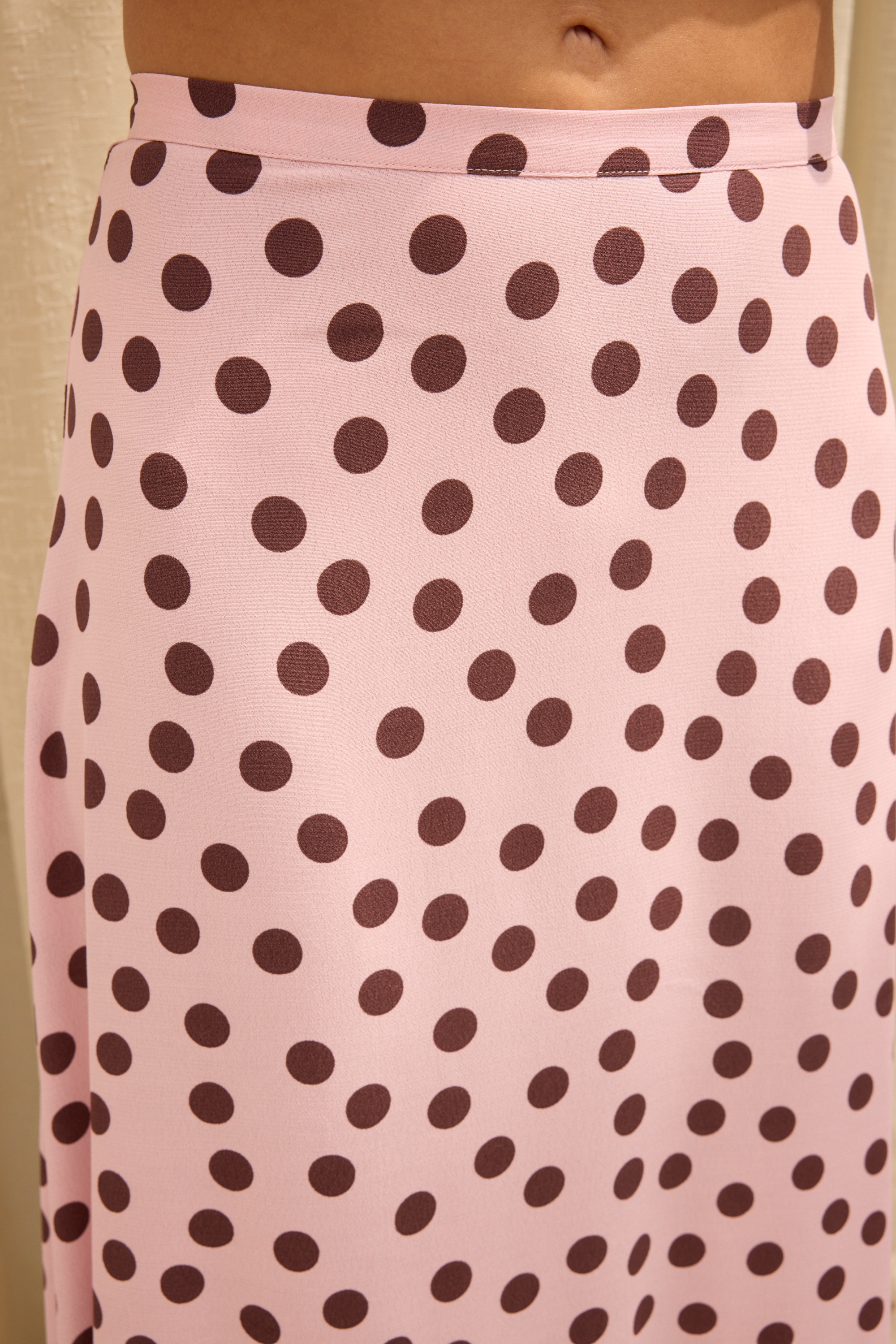 Mai Collection Manon Puantiyeli Pembe Crop Etek Takım görsel 8