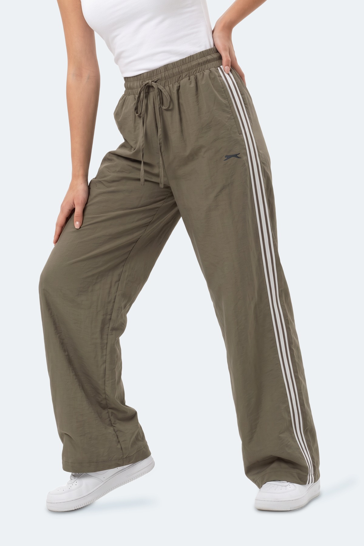 SLAZENGER STARLIGHT IN Kadın Bol Paça Haki Eşofman Altı görsel 5