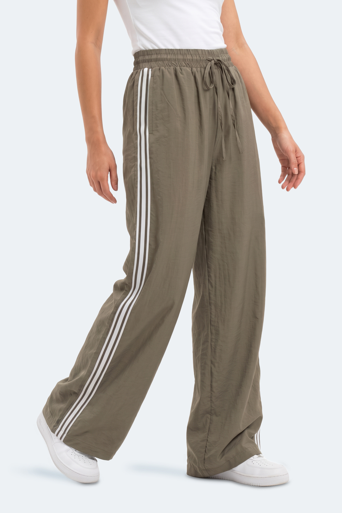 SLAZENGER STARLIGHT IN Kadın Bol Paça Haki Eşofman Altı görsel 6