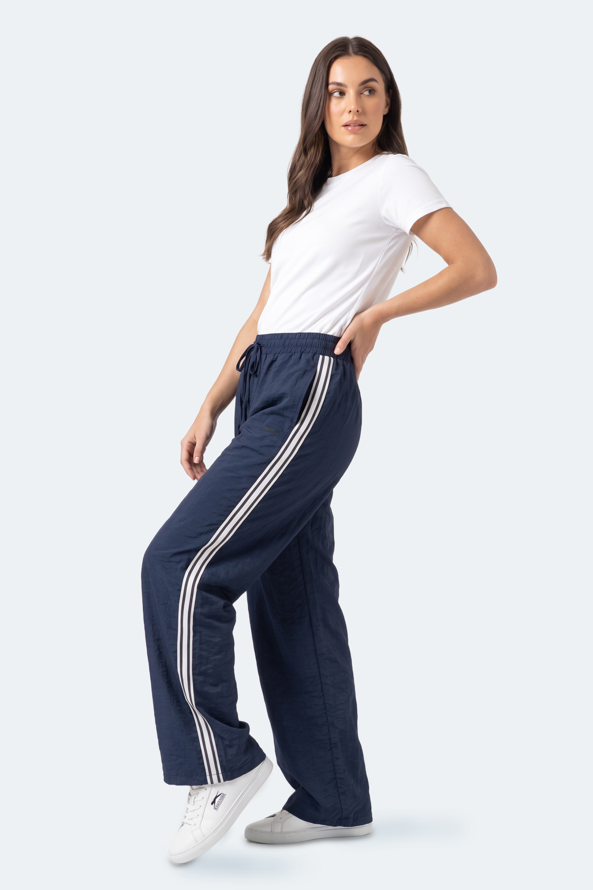 SLAZENGER STARLIGHT IN Kadın Bol Paça Lacivert Eşofman Altı görsel 2