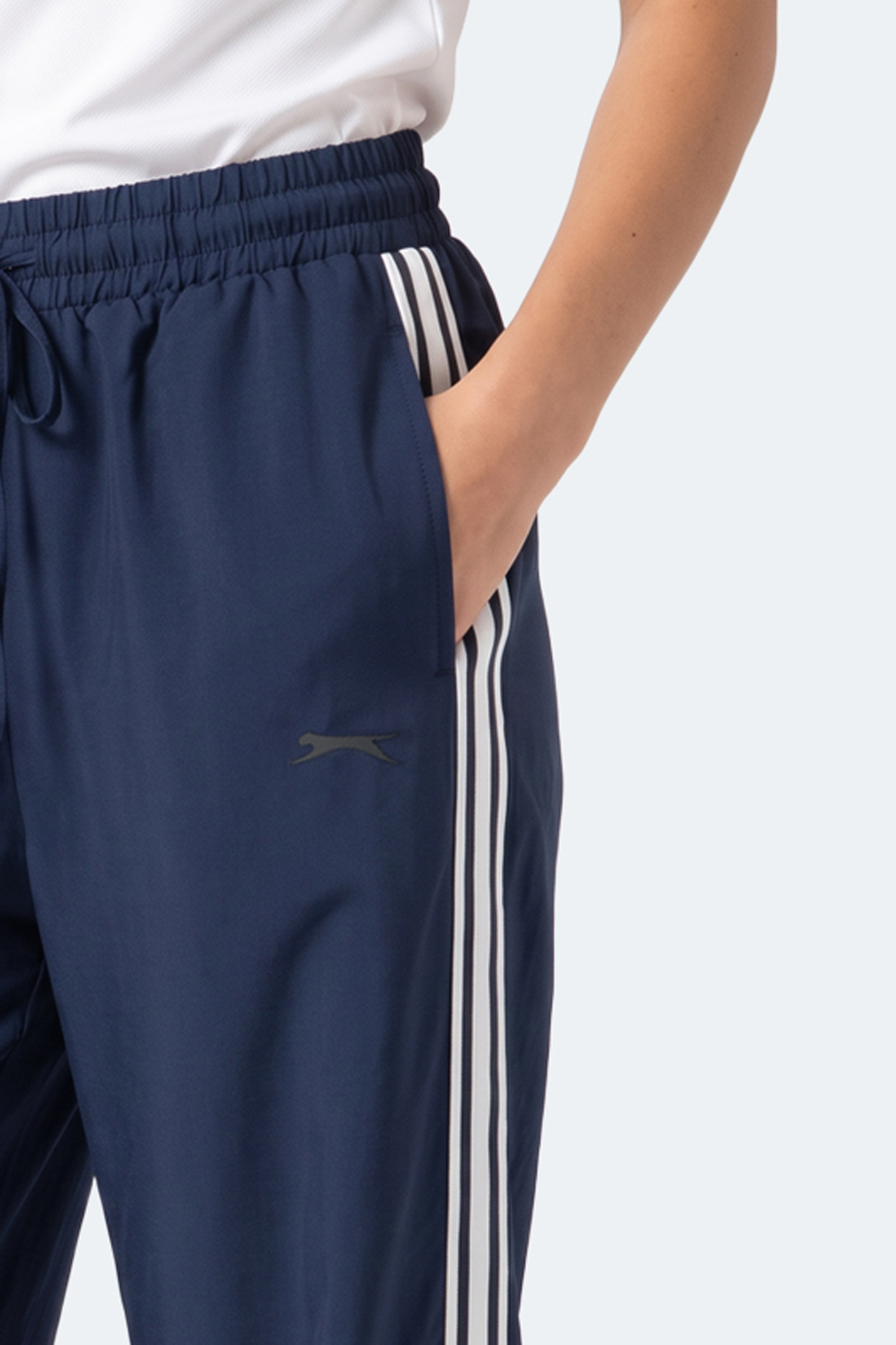 SLAZENGER STARLIGHT IN Kadın Bol Paça Lacivert Eşofman Altı görsel 4