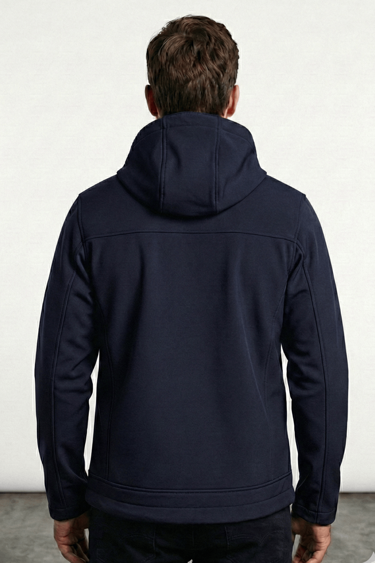 Genius Store Erkek Mont İçi Polarlı Softshell Mont Su ve Rüzgar Geçirmez Kapüşonlu Spor Mont görsel 3