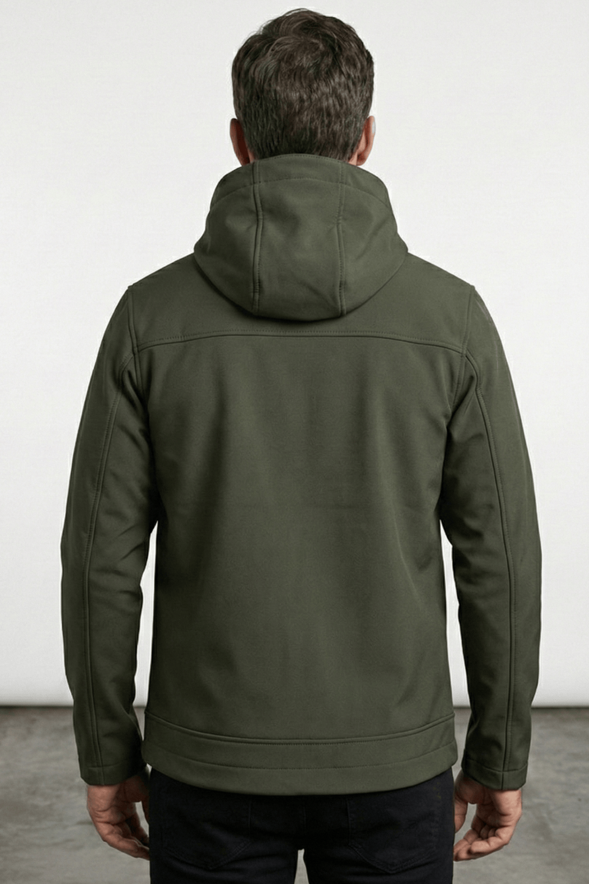 Genius Store Erkek Mont İçi Polarlı Softshell Mont Su ve Rüzgar Geçirmez Kapüşonlu Spor Mont görsel 3