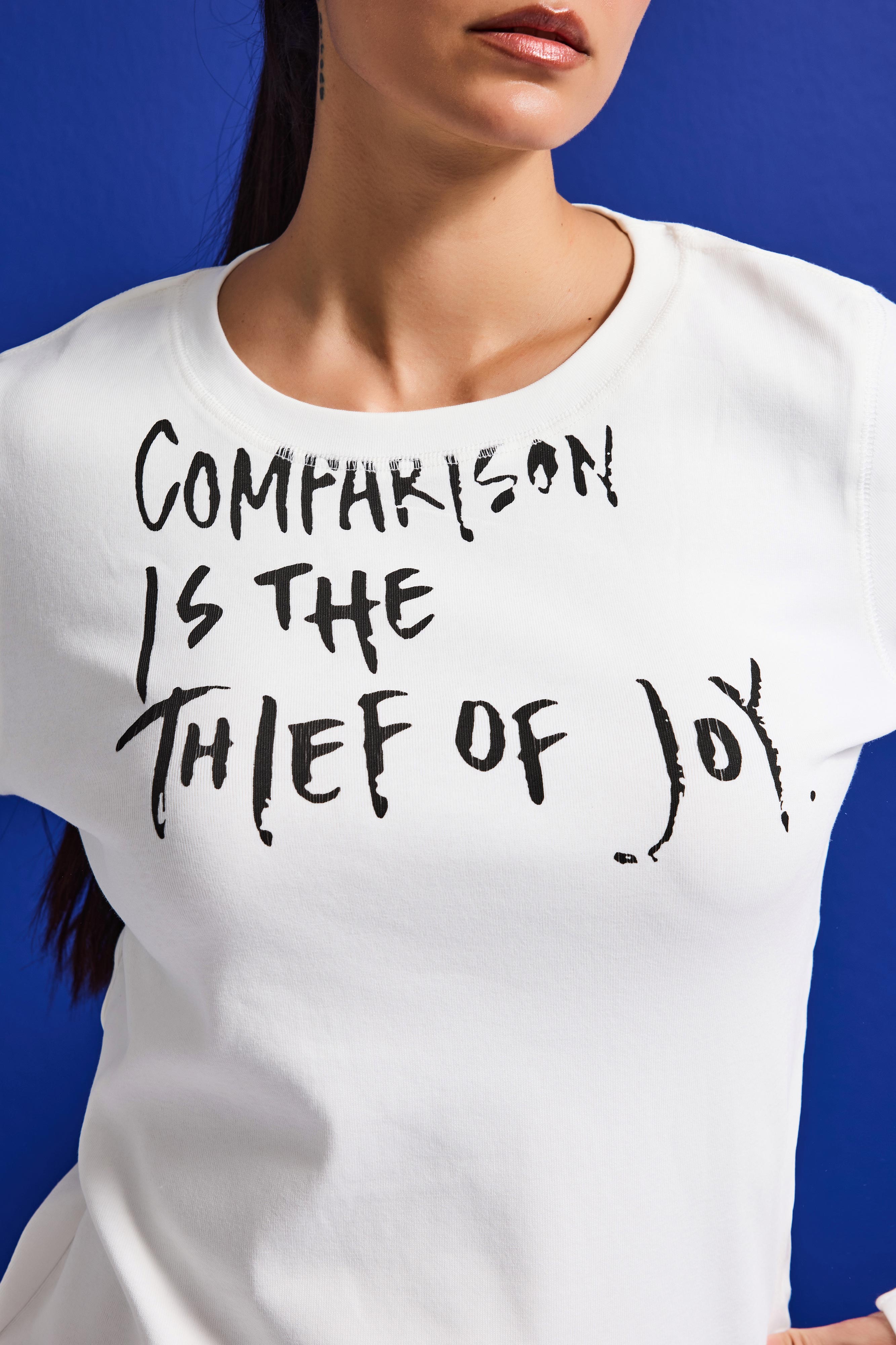 It's Basic Kadın Beyaz w5 Yazı Baskılı %100 Pamuk Sweatshirt