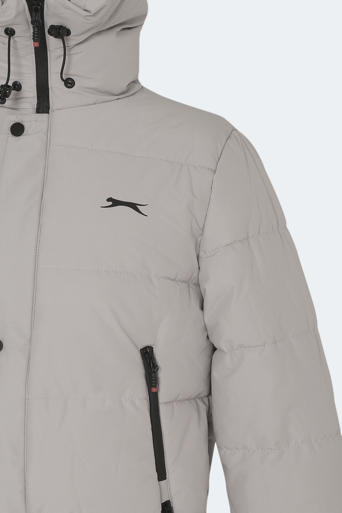 SLAZENGER GAFAR Erkek Mont Büyük Beden Şişme Mont Bej görsel 5