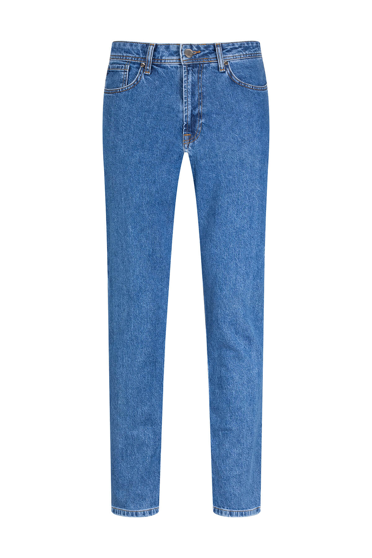 Hatemoğlu Mavi Regular Fit 5 Cep Pamuk Jean Pantolon