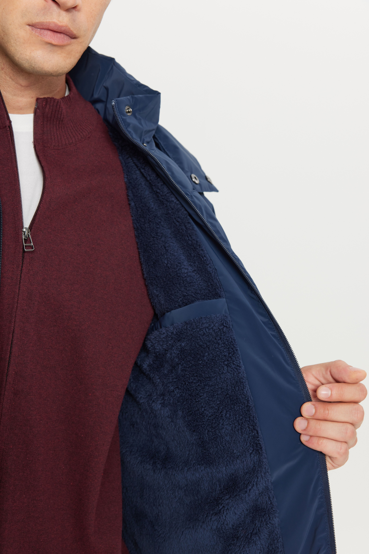 AC&Co / Altınyıldız Classics Erkek Lacivert Standart Fit Normal Kesim Kapüşonlu Yan Cepli görsel 4