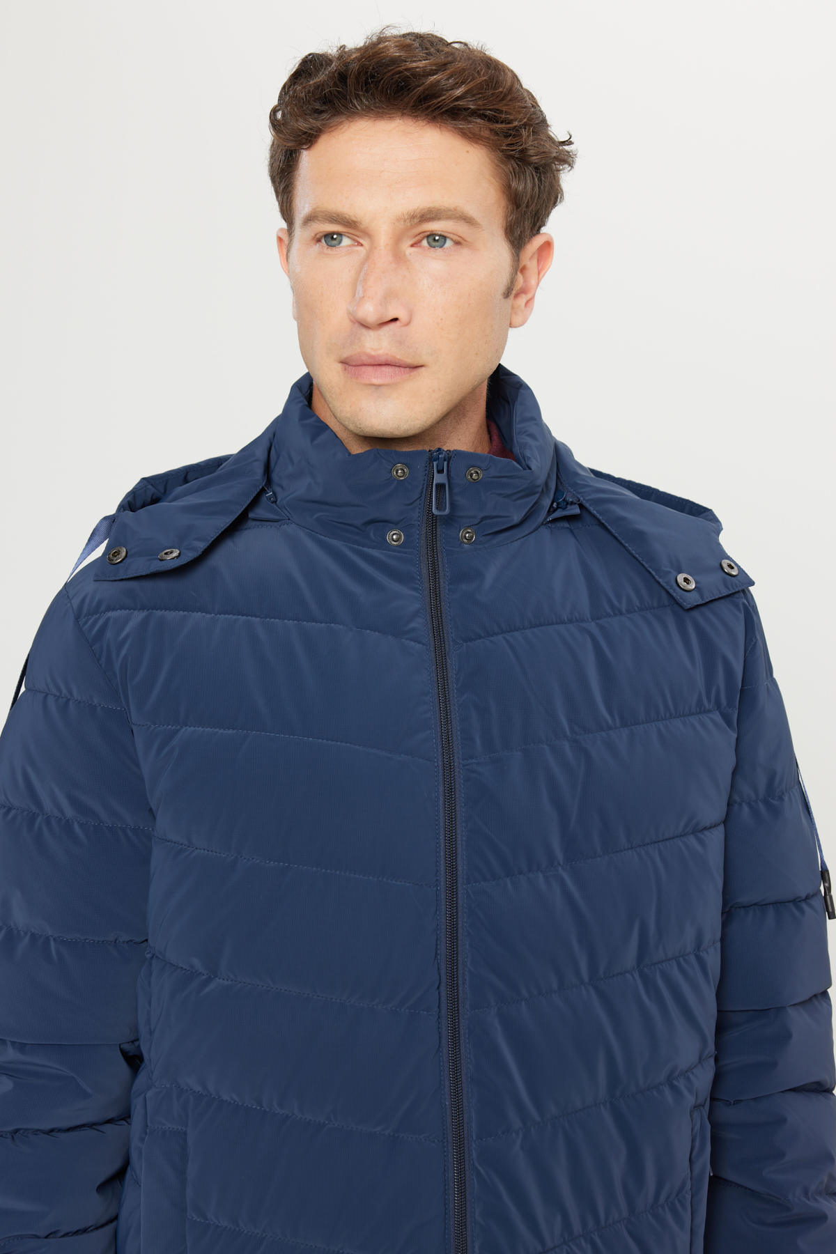 AC&Co / Altınyıldız Classics Erkek Lacivert Standart Fit Normal Kesim Kapüşonlu Yan Cepli görsel 5