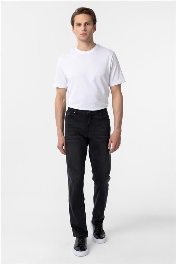 Süvari Siyah Regular Denim Jean Pantolon