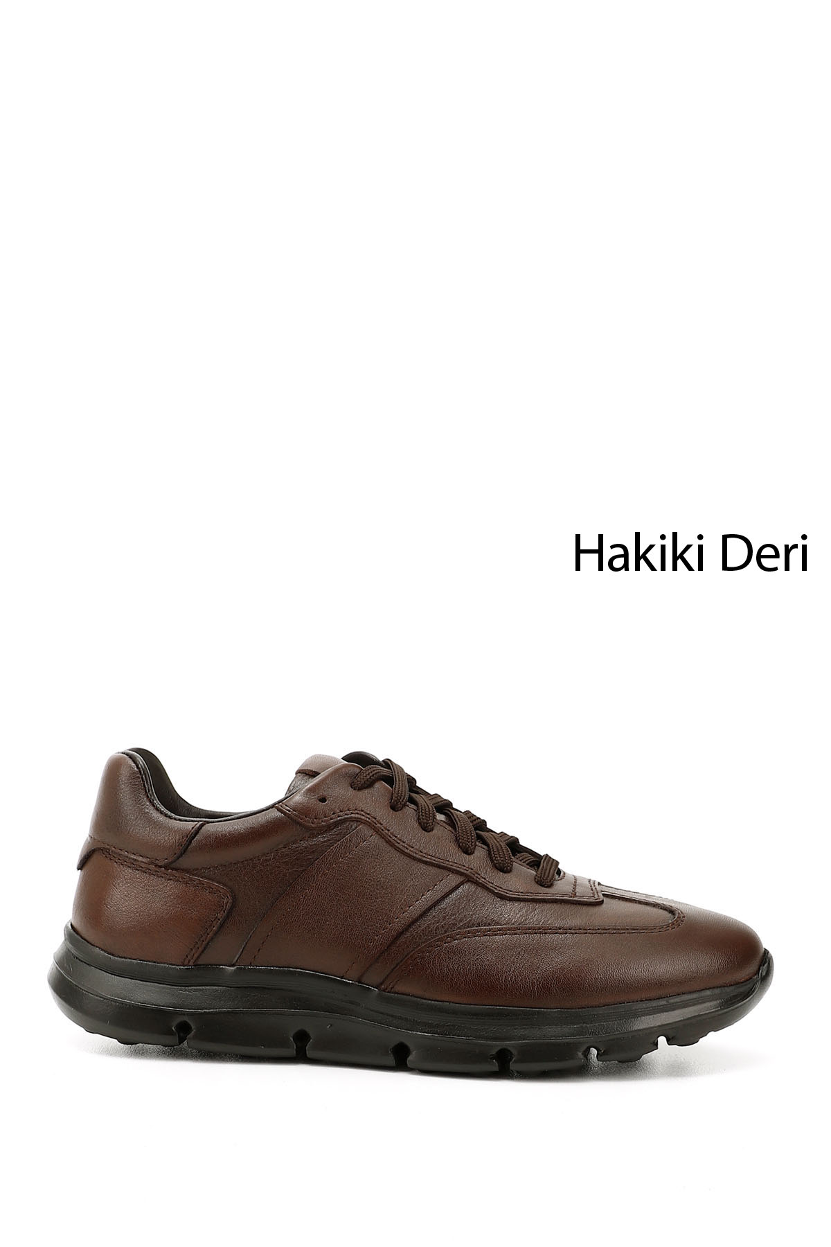 GÖNDERİ(R) Erkek ÇİKOLATA KAHVE Bağcıklı Hakiki Deri Sneaker