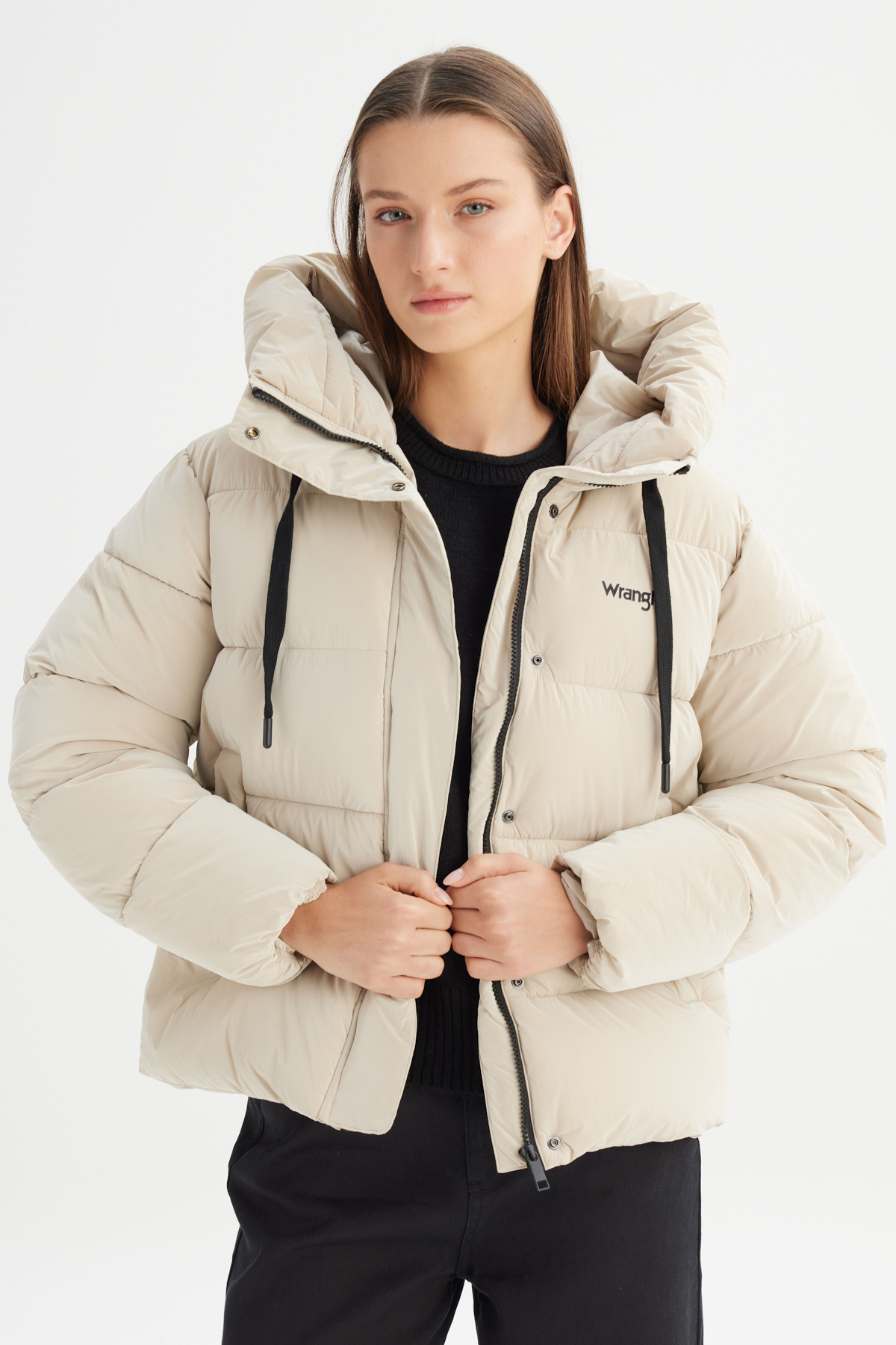 Wrangler Regular Fit Normal Kesim Kapüşonlu Bej Mont