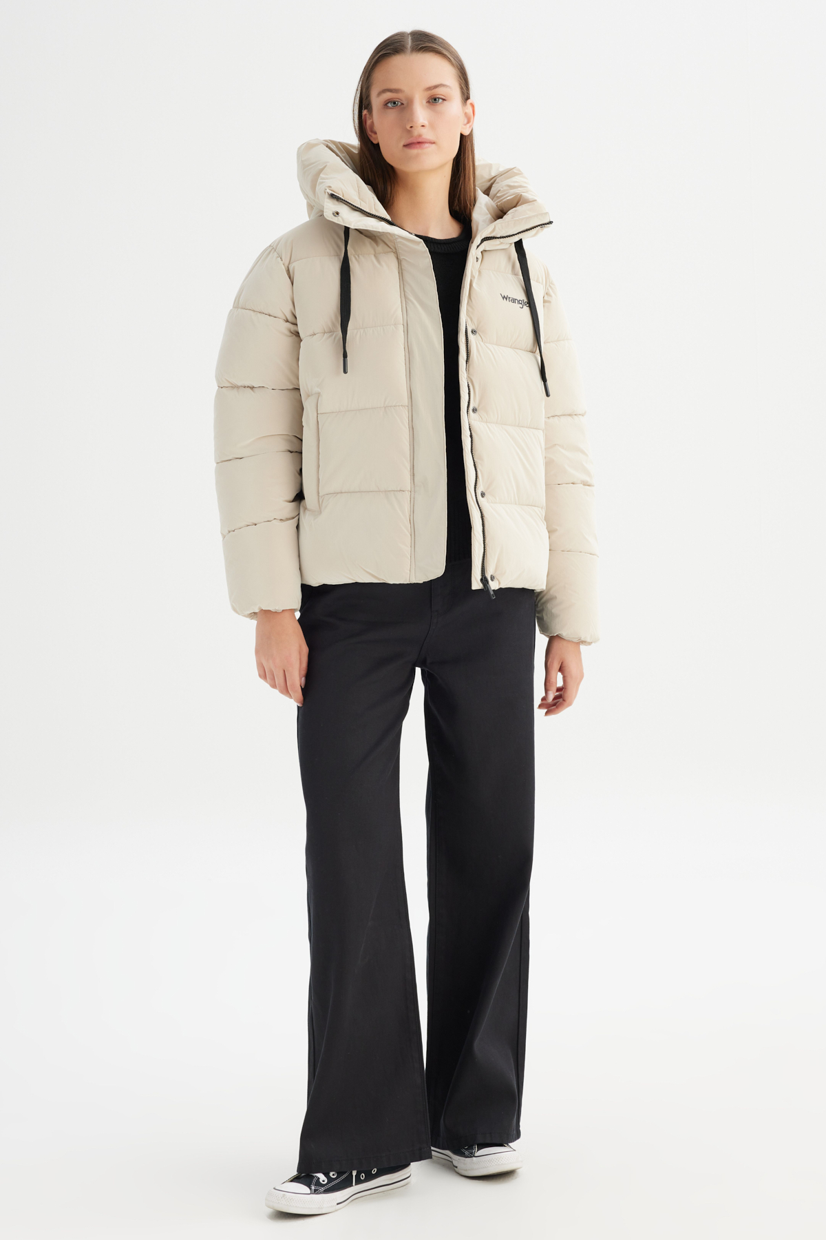 Wrangler Regular Fit Normal Kesim Kapüşonlu Bej Mont görsel 2