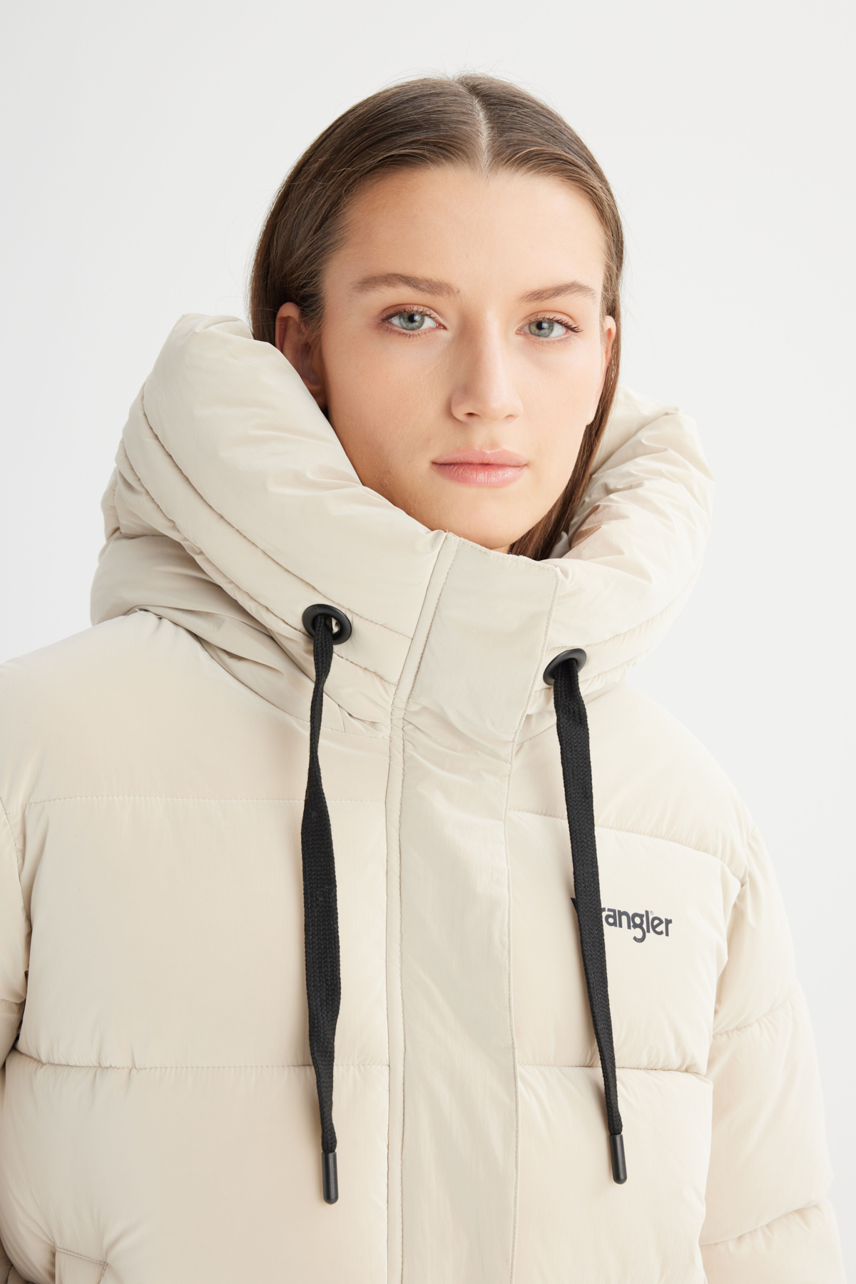 Wrangler Regular Fit Normal Kesim Kapüşonlu Bej Mont görsel 4