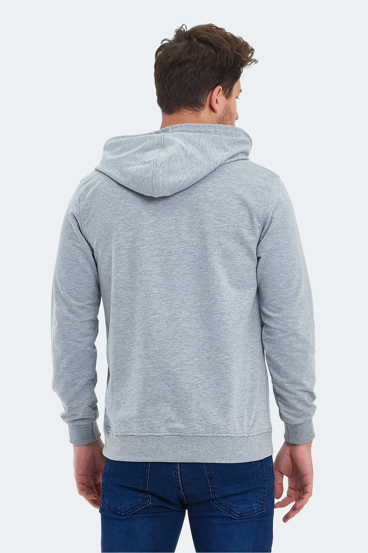SLAZENGER OZZY Erkek Kapüşonlu Sweatshirt Hoodie Gri görsel 2