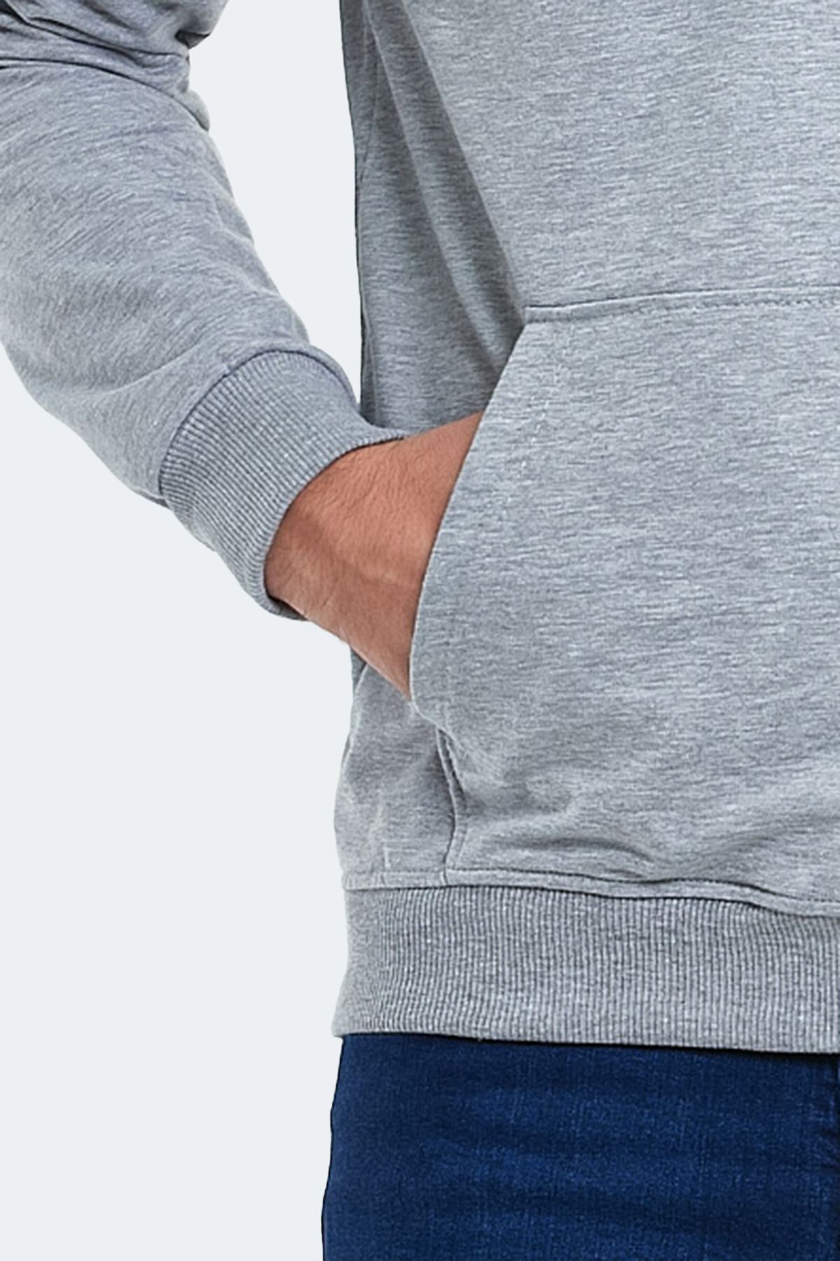 SLAZENGER OZZY Erkek Kapüşonlu Sweatshirt Hoodie Gri görsel 6