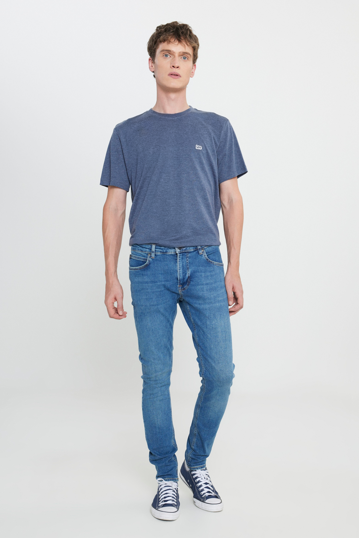 Lee Malone Skinny Fit Normal Bel Açık Mavi Esnek Jean Pantolon