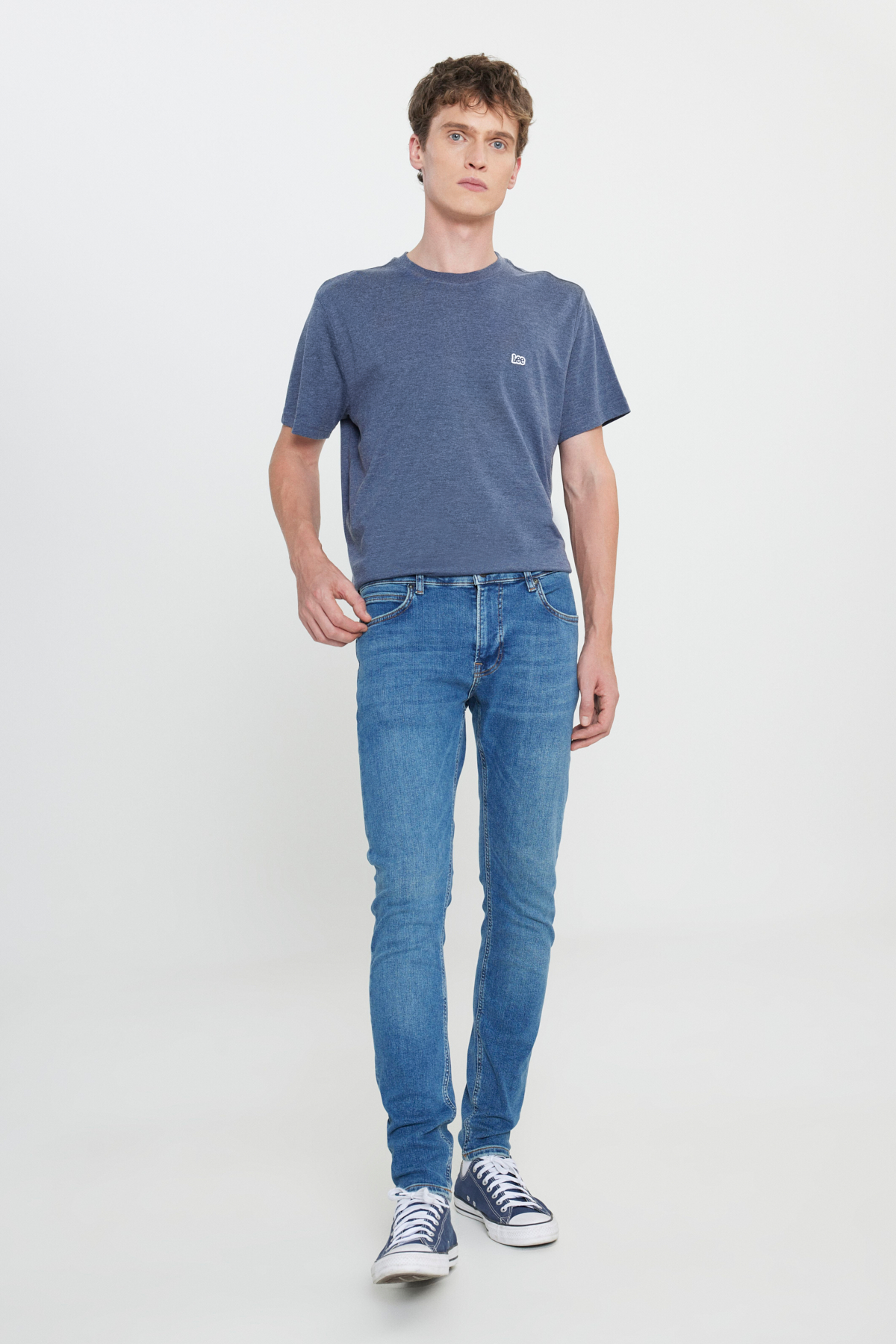 Lee Malone Skinny Fit Normal Bel Açık Mavi Esnek Jean Pantolon görsel 2