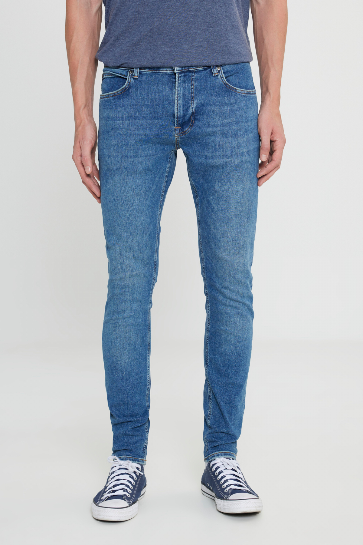 Lee Malone Skinny Fit Normal Bel Açık Mavi Esnek Jean Pantolon görsel 3