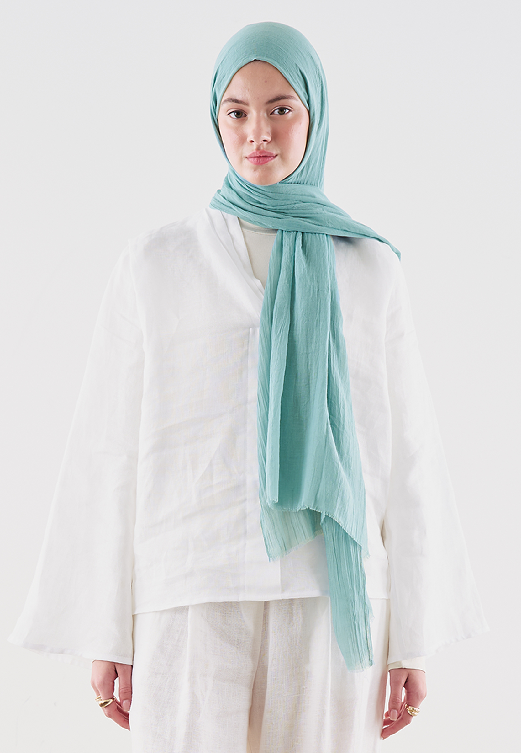 Fresh Scarfs Dubai Premium Şal Deniz Köpüğü görsel 3