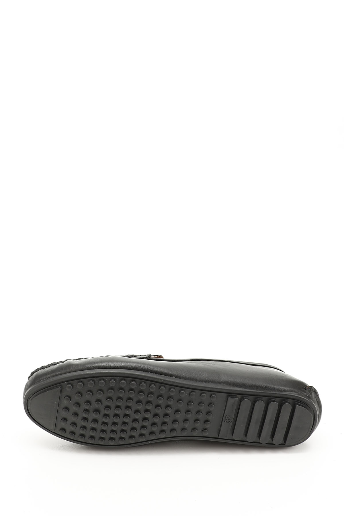 GÖNDERİ(R) Kadın ZÜMRÜT-SİYAH Tokalı Rok Hakiki Deri Comfort Loafer görsel 4