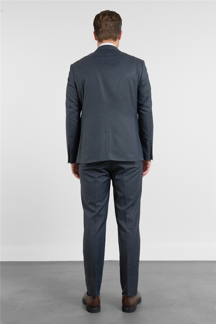 İMZA Açık Lacivert Mono Yaka Düz Desen 6 Drop Comfort Fit Esnek Bel Takım Elbise 1001260152 görsel 6