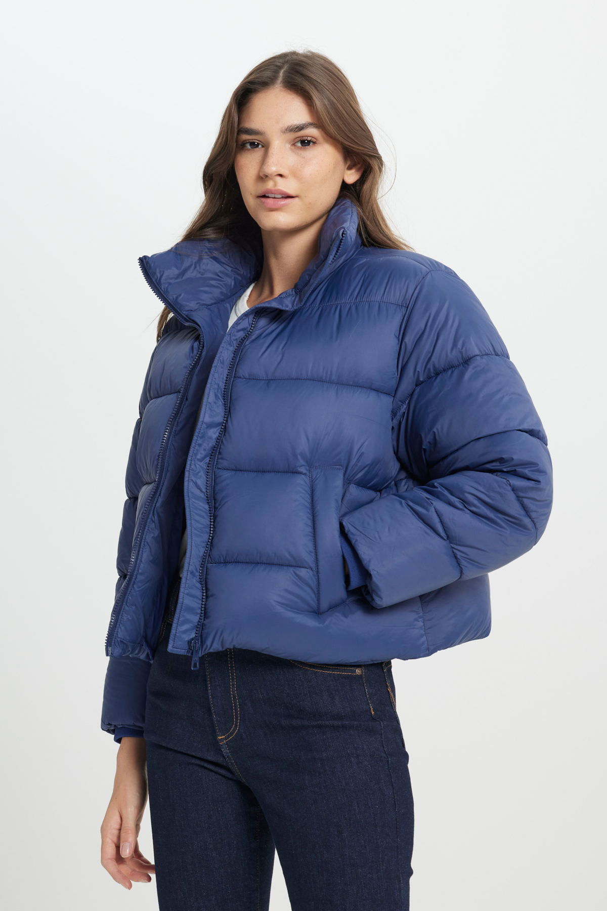 Wrangler Loose Fit Rahat Kesim Lacivert Şişme Mont görsel 2