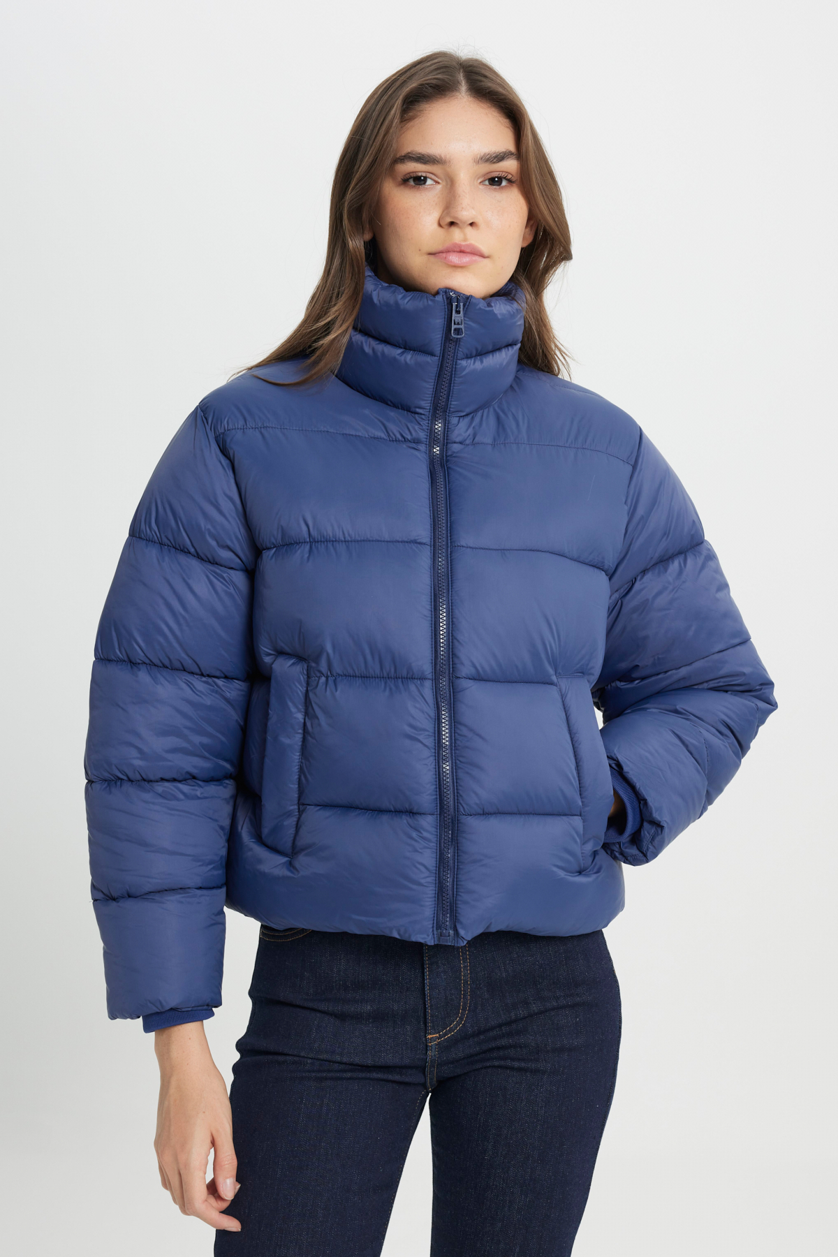 Wrangler Loose Fit Rahat Kesim Lacivert Şişme Mont görsel 3