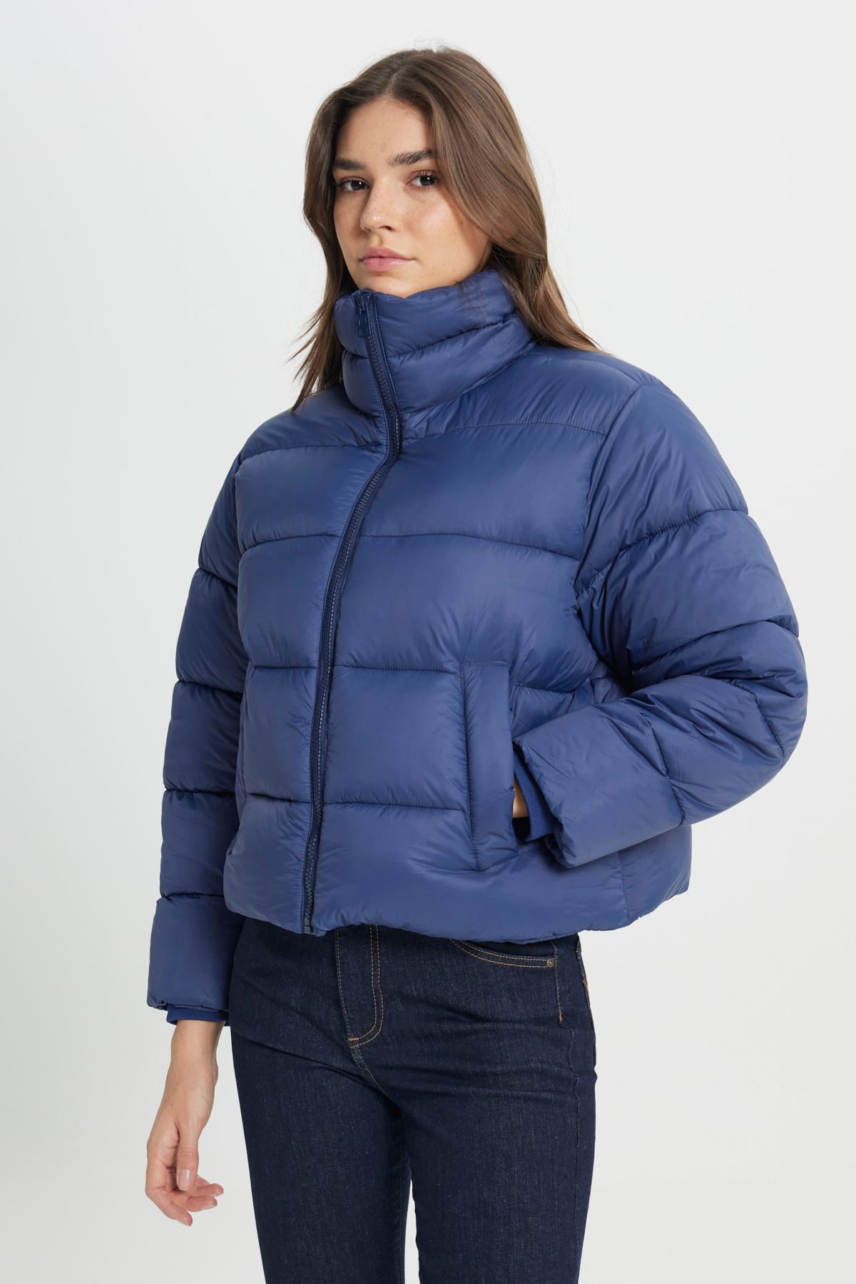 Wrangler Loose Fit Rahat Kesim Lacivert Şişme Mont görsel 4