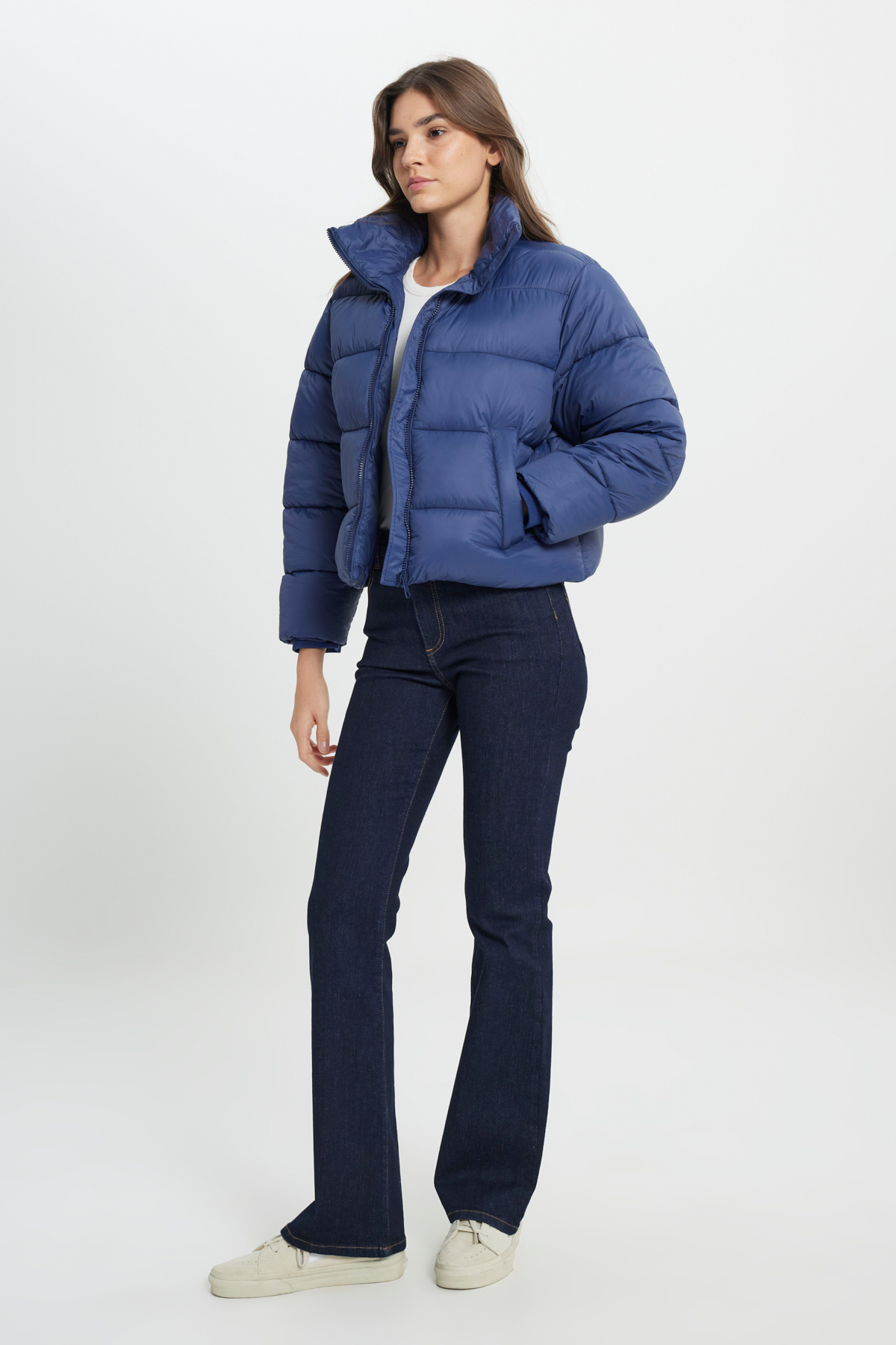 Wrangler Loose Fit Rahat Kesim Lacivert Şişme Mont görsel 5