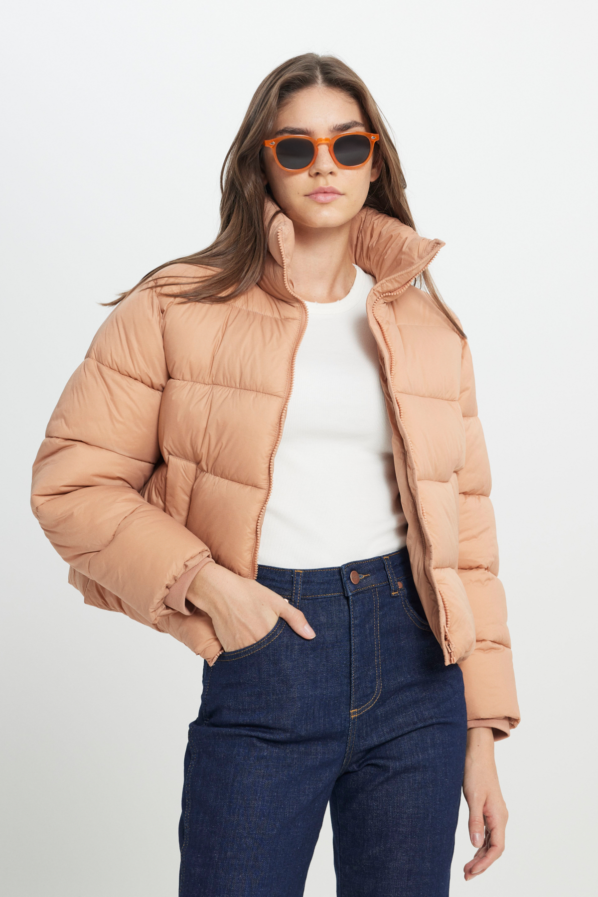 Wrangler Loose Fit Rahat Kesim Pembe Şişme Mont