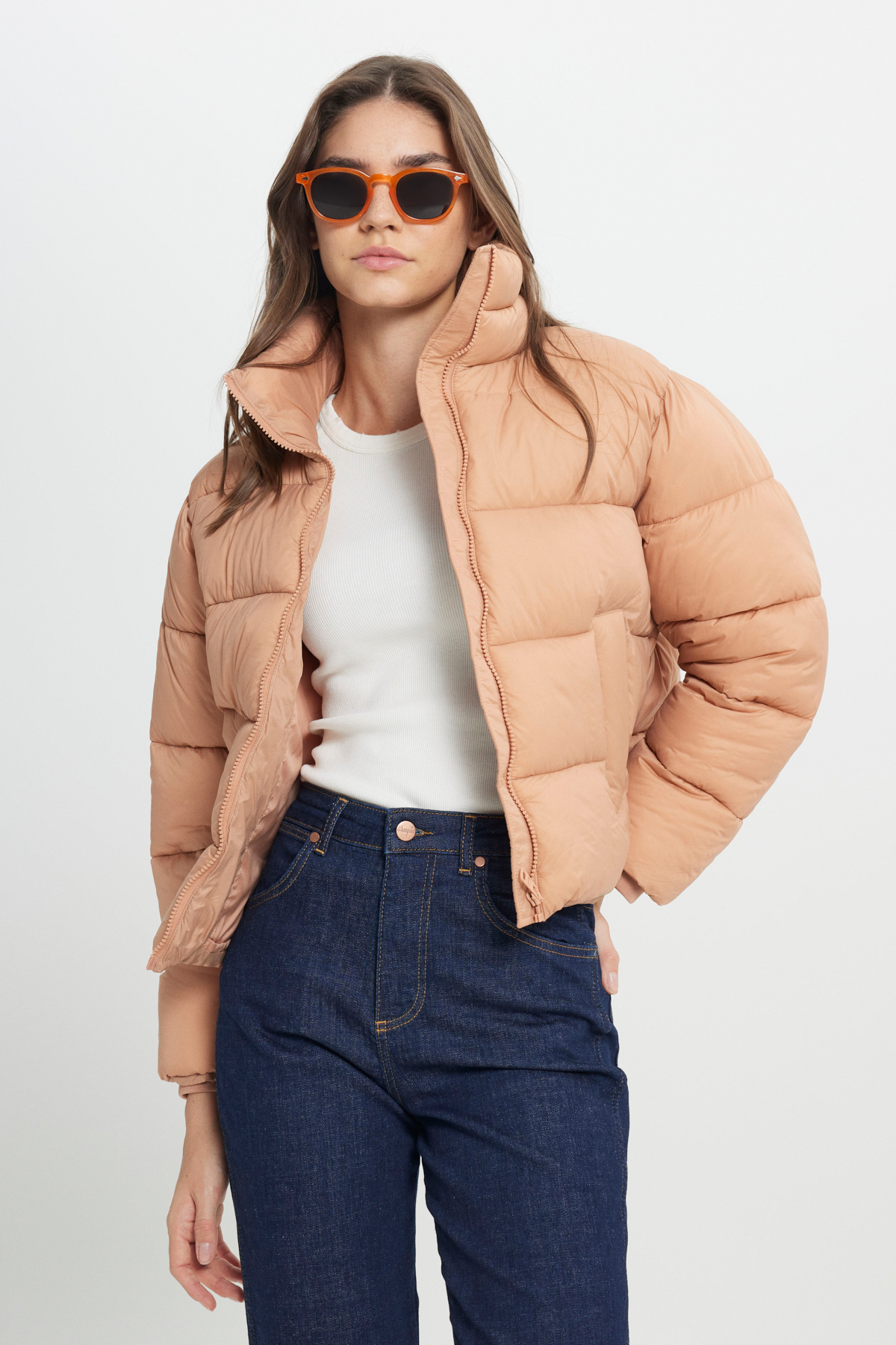 Wrangler Loose Fit Rahat Kesim Pembe Şişme Mont görsel 2