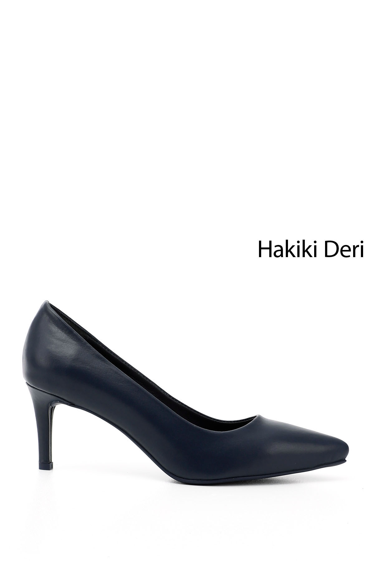 GÖNDERİ(R) Kadın İNDİGO LACİVERT Sivri Burun İnce Topuklu Hakiki Deri Stiletto