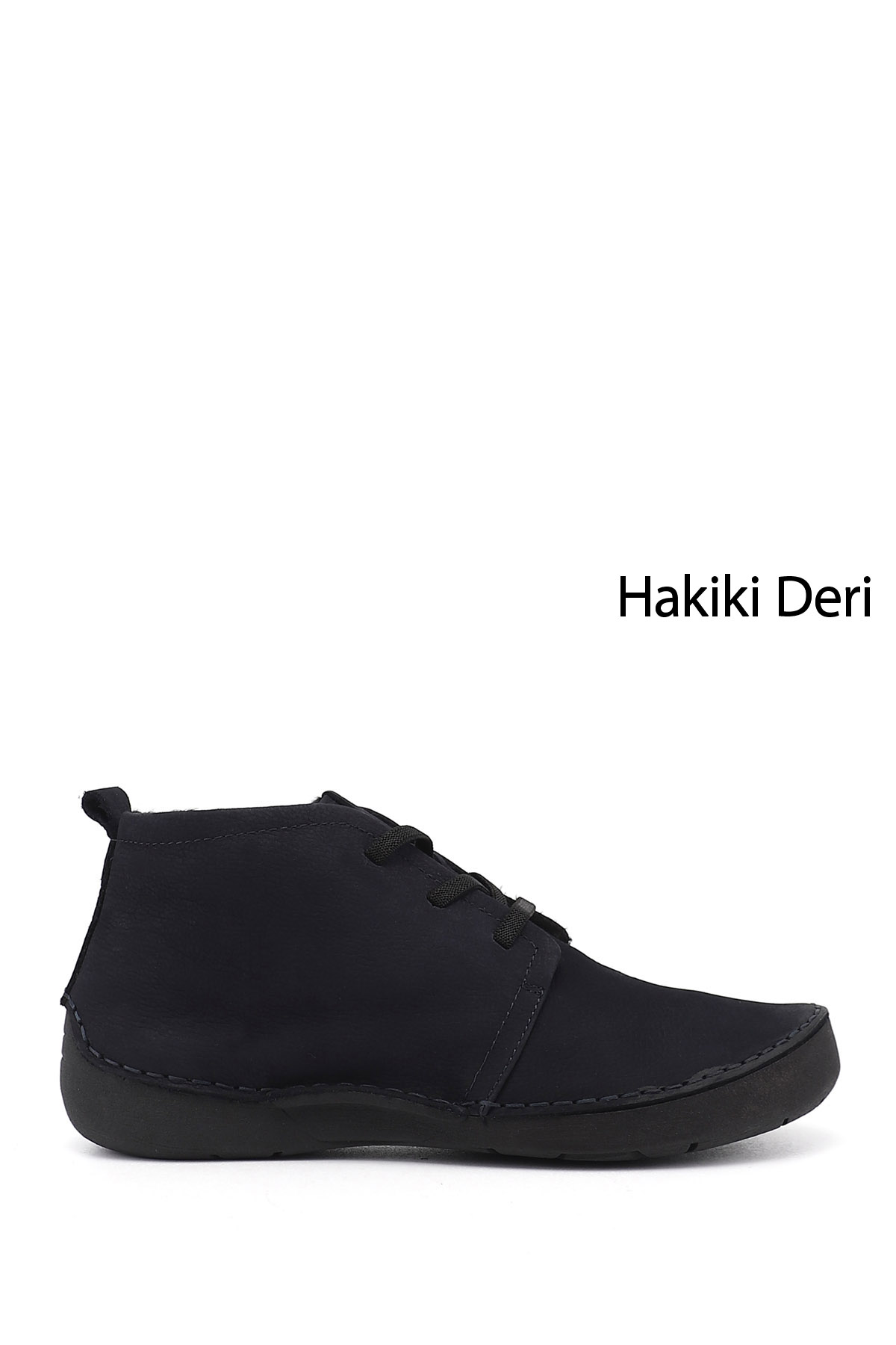 GÖNDERİ(R) Kadın MAVİ-LACİVERT Bağcıklı Hakiki Deri Comfort Bot