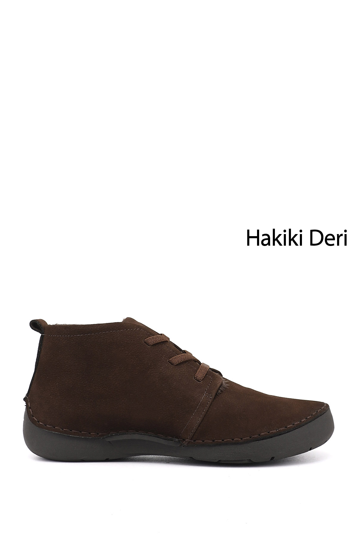 GÖNDERİ(R) Kadın KIZIL KAHVERENGİ Bağcıklı Hakiki Deri Comfort Bot