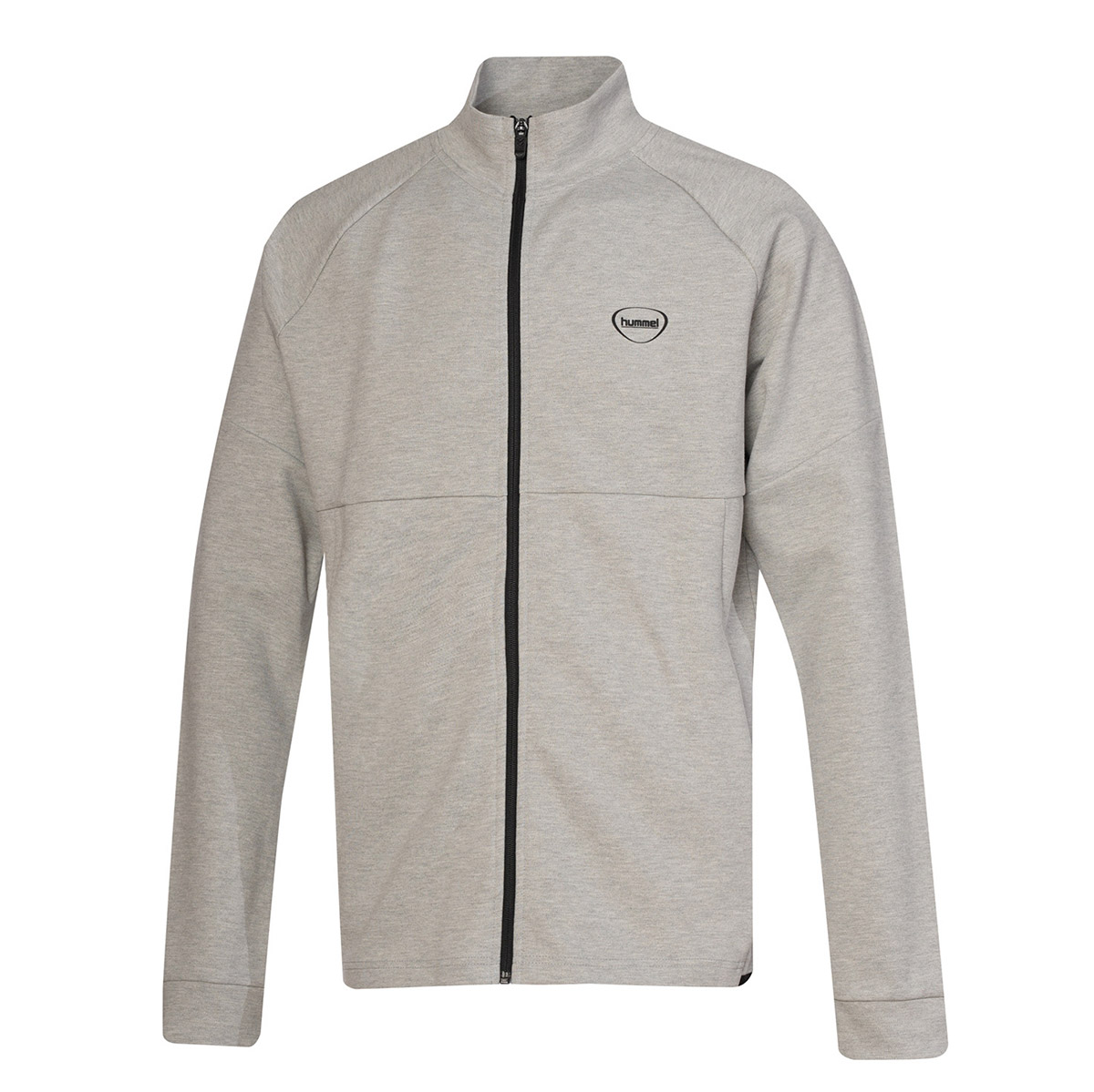 Hummel Inter Gri Dik Yaka Erkek Fermuarlı Sweatshirt Hırka görsel 2