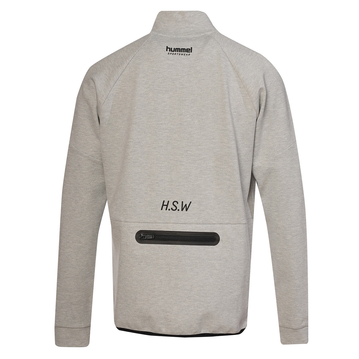 Hummel Inter Gri Dik Yaka Erkek Fermuarlı Sweatshirt Hırka görsel 3