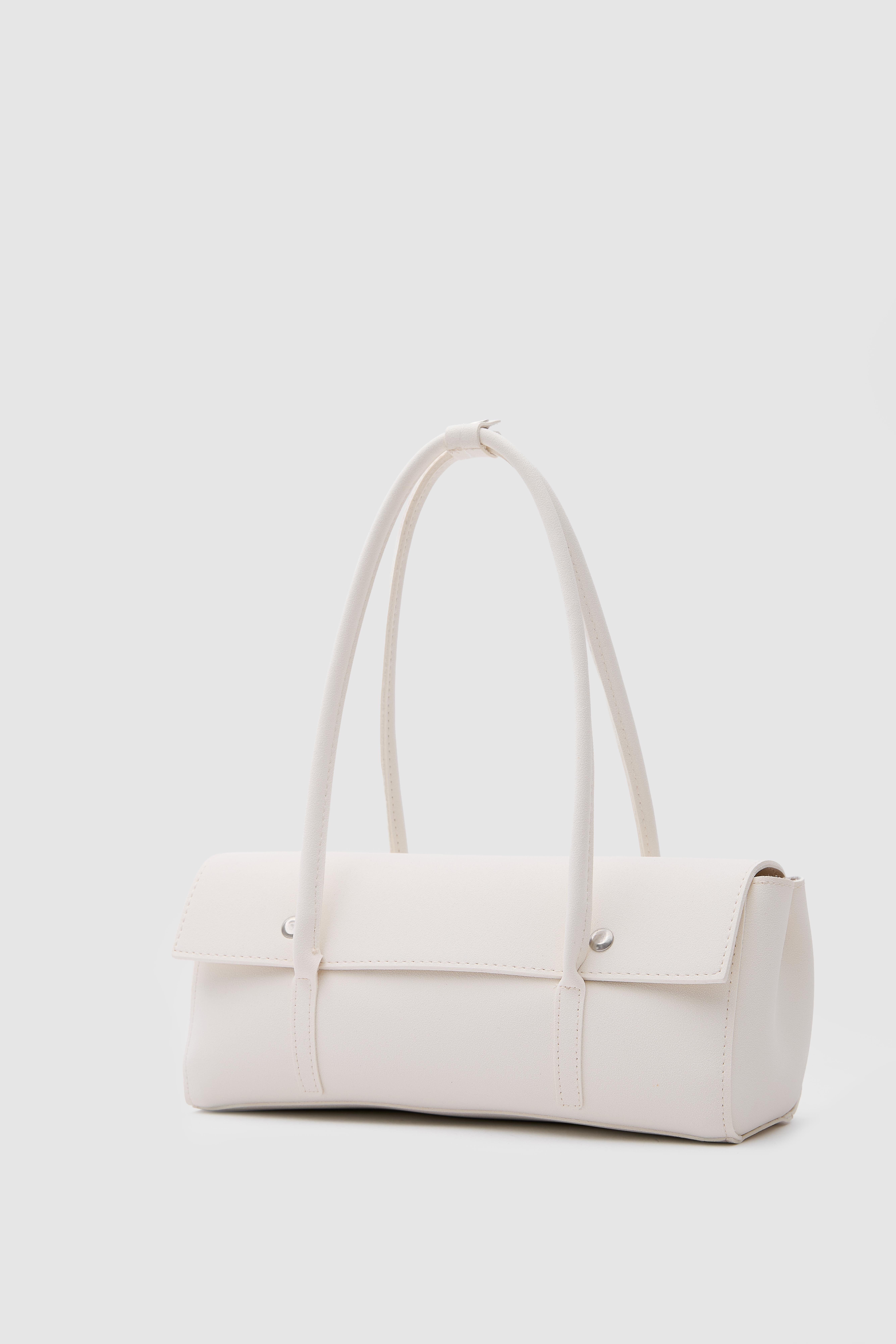 Shulebags Mari Vintage Baget Çanta Krem görsel 3