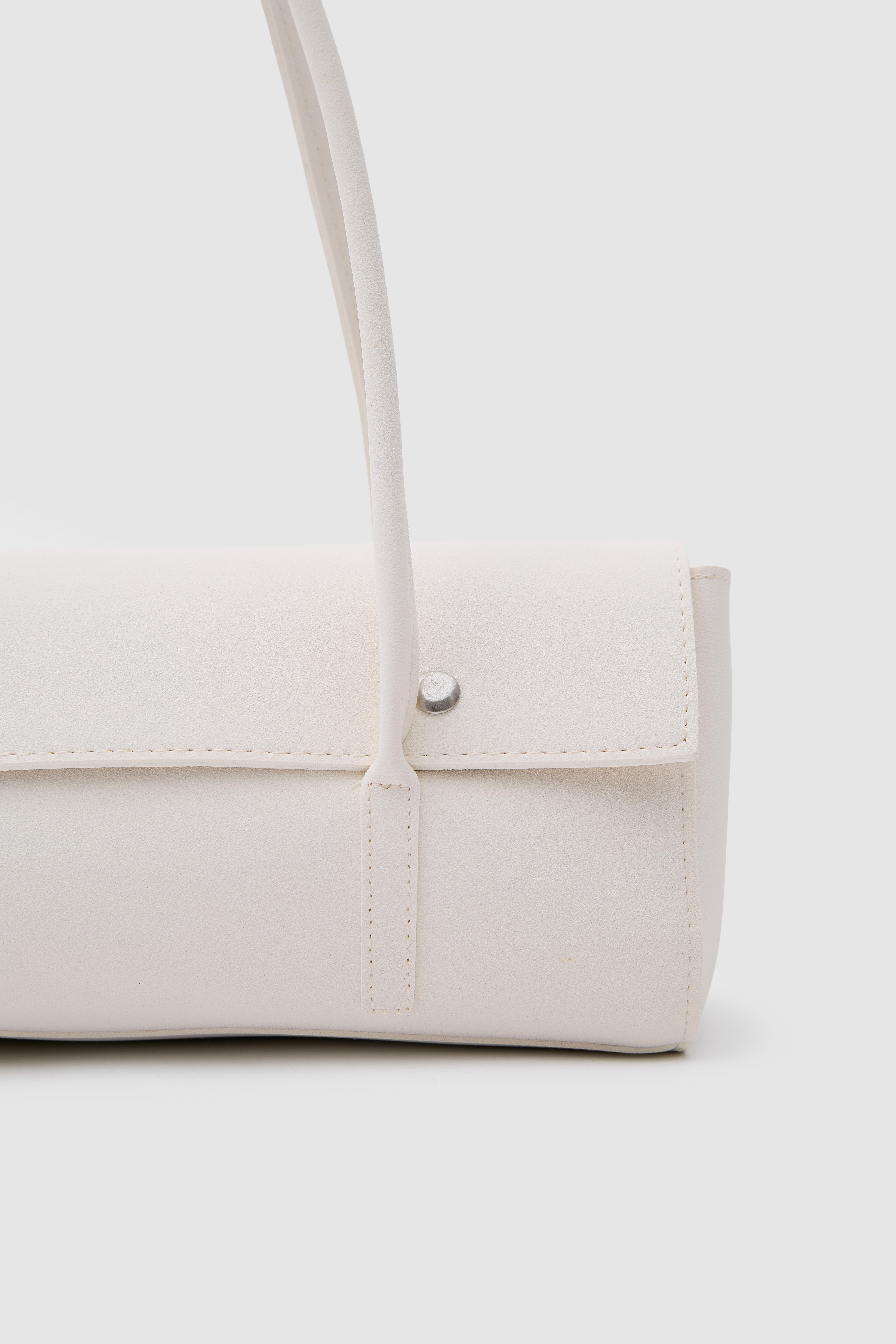 Shulebags Mari Vintage Baget Çanta Krem görsel 5