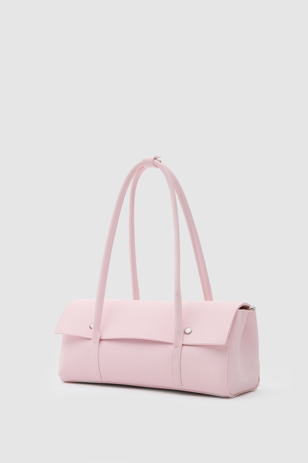 Shulebags Mari Vintage Baget Çanta Pudra Pembe görsel 4
