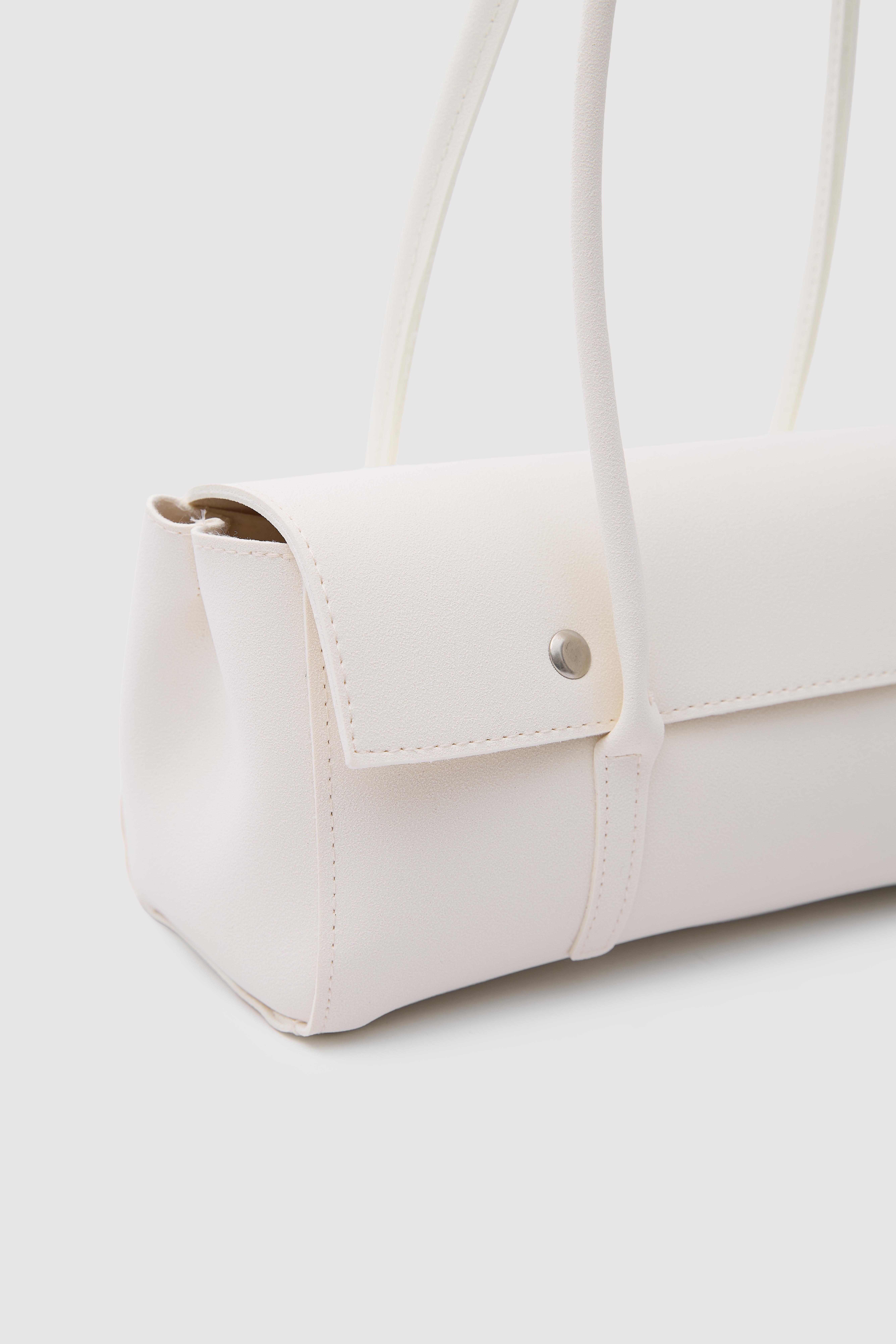 Shulebags Mari Vintage Baget Çanta Krem görsel 6