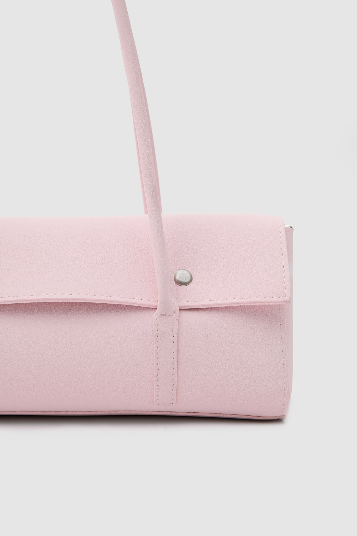 Shulebags Mari Vintage Baget Çanta Pudra Pembe görsel 6
