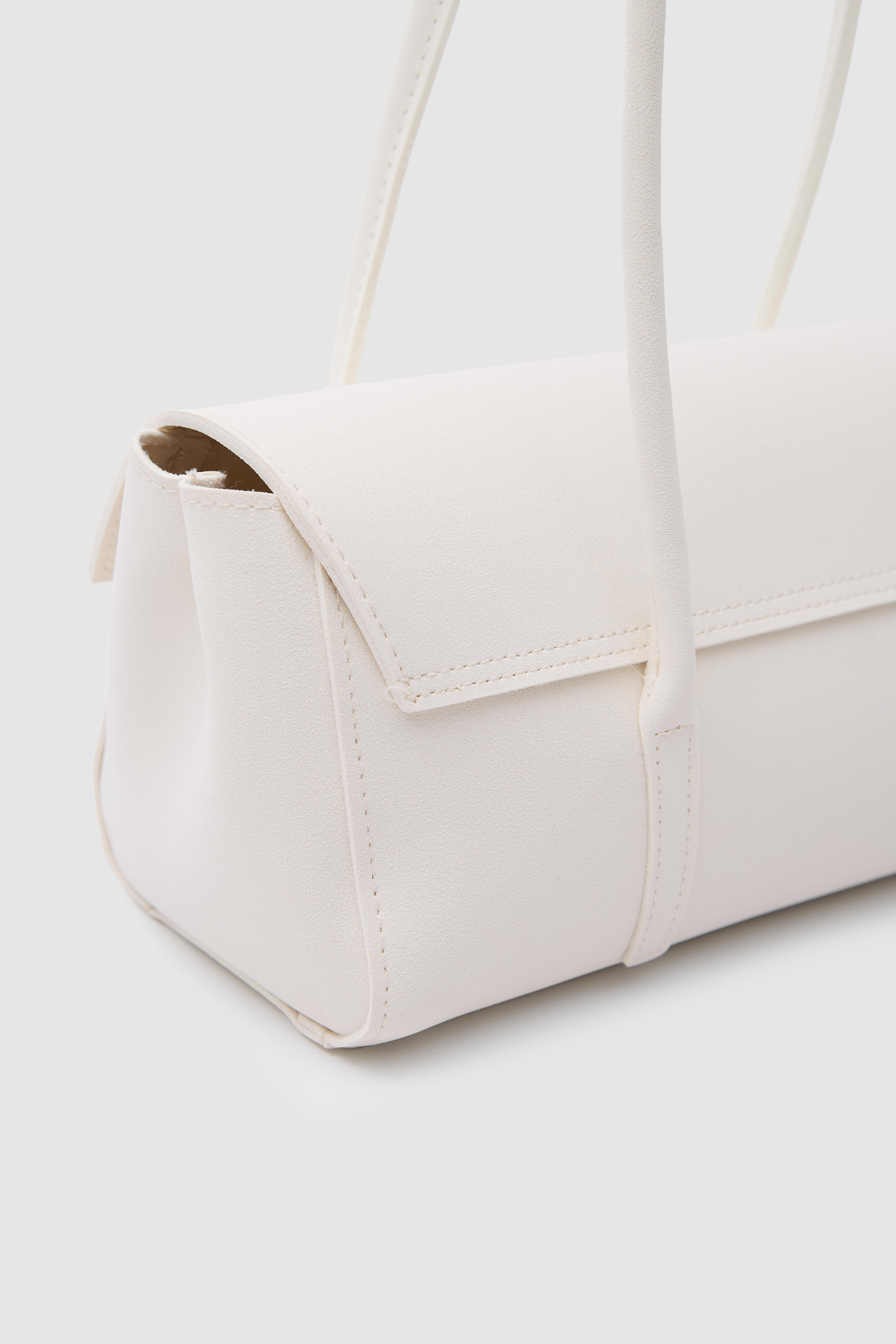 Shulebags Mari Vintage Baget Çanta Krem görsel 7